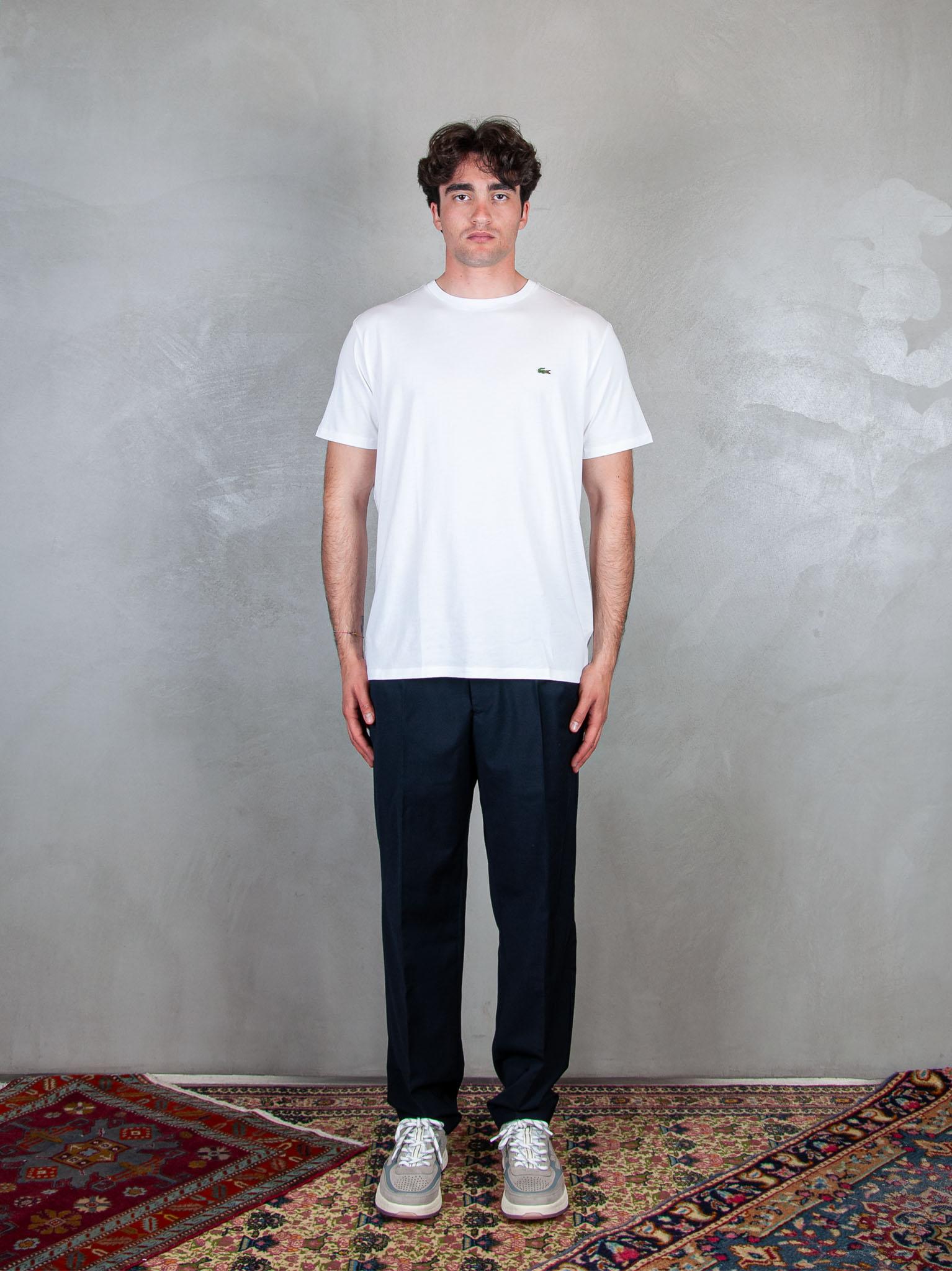 T-Shirt in cotone Pima TH6709 001 Lacoste