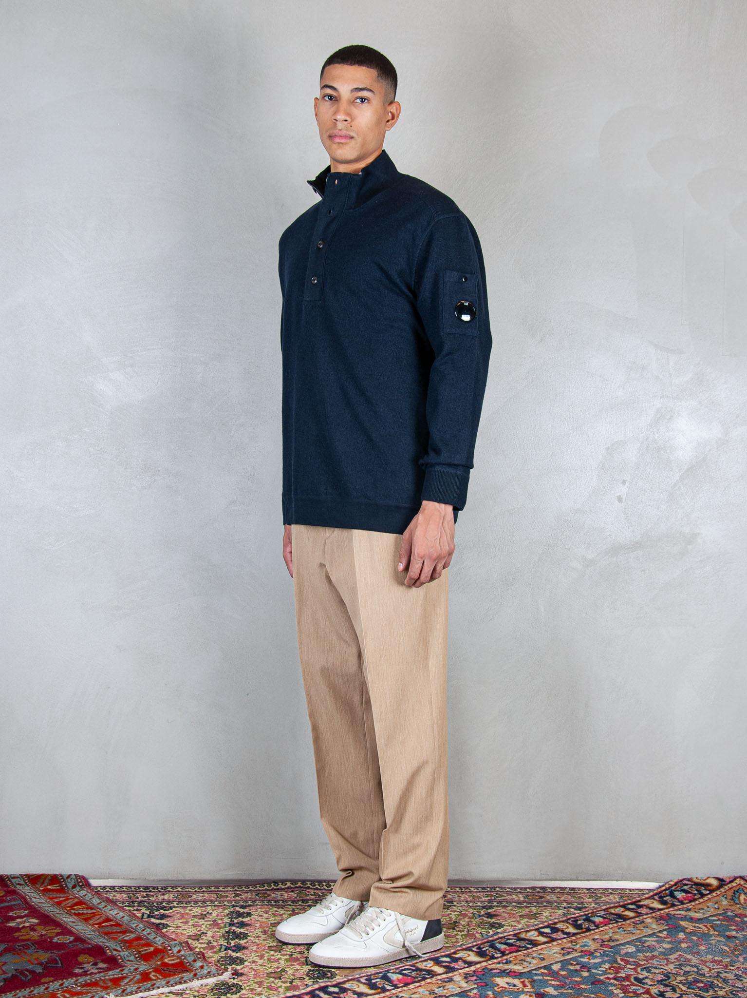 Wool Felted polo KN199A-110468A 888 C.P. company