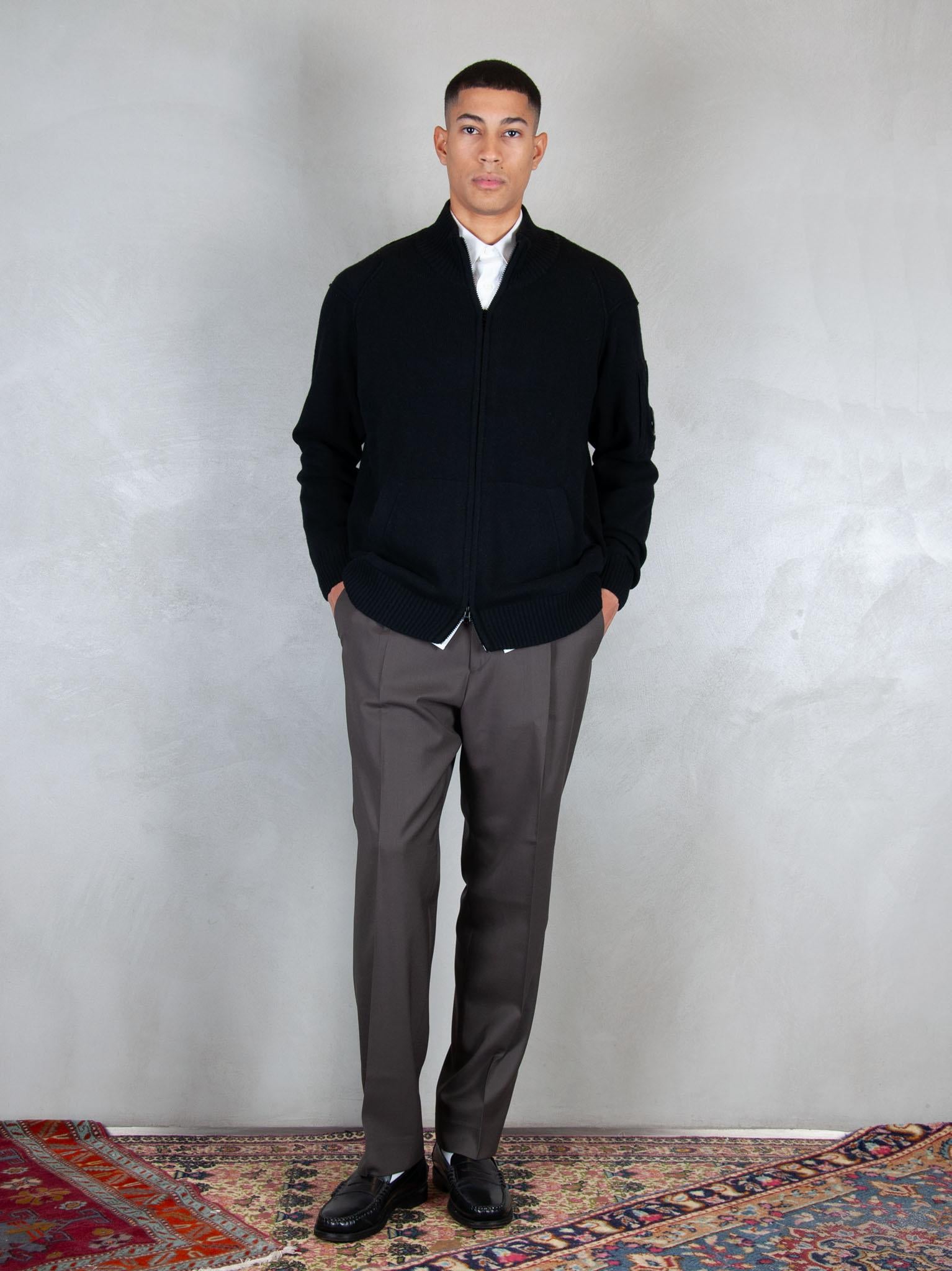 Lambswool zip KN708A-110149A 999 C.P. company