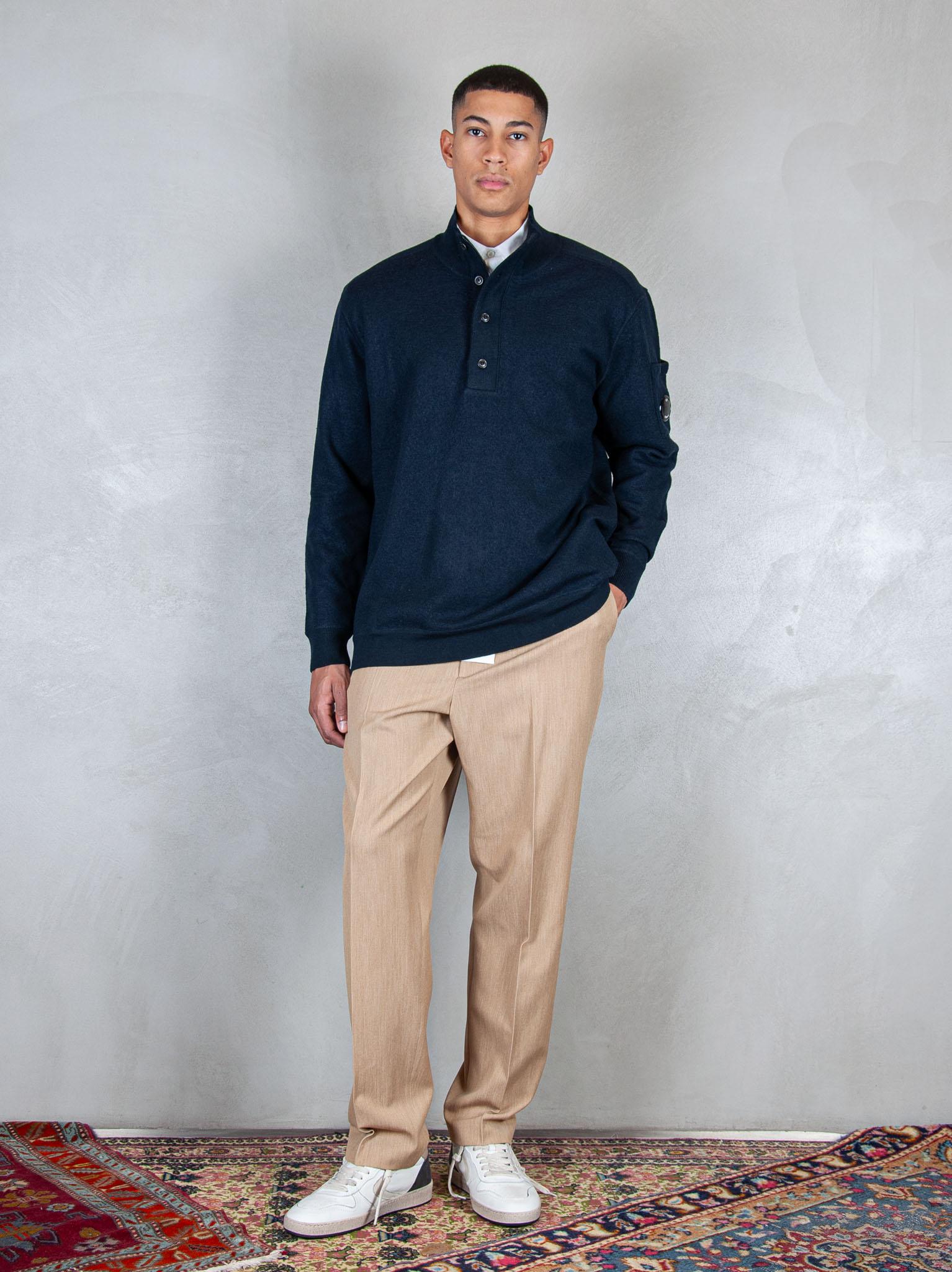 Wool Felted polo KN199A-110468A 888 C.P. company