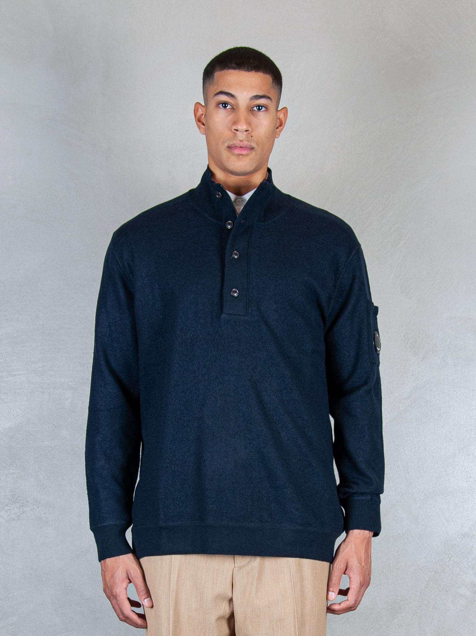 Wool Felted polo KN199A-110468A 888 C.P. company