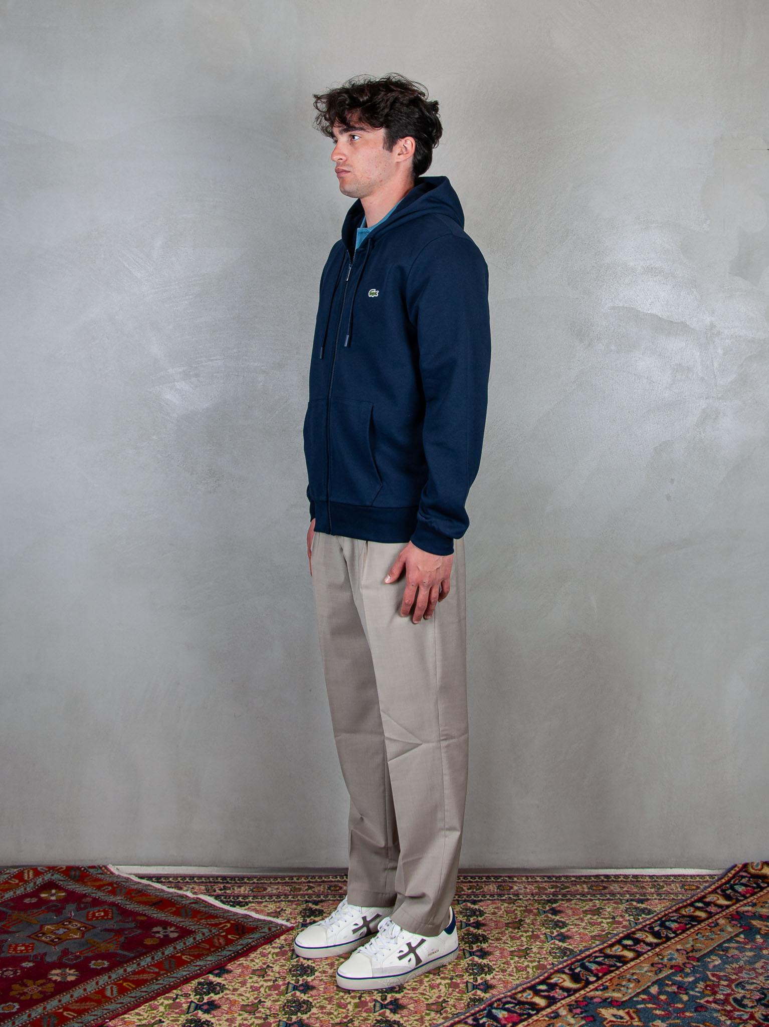 Felpa Cappuccio Zip SH9809 166 Lacoste