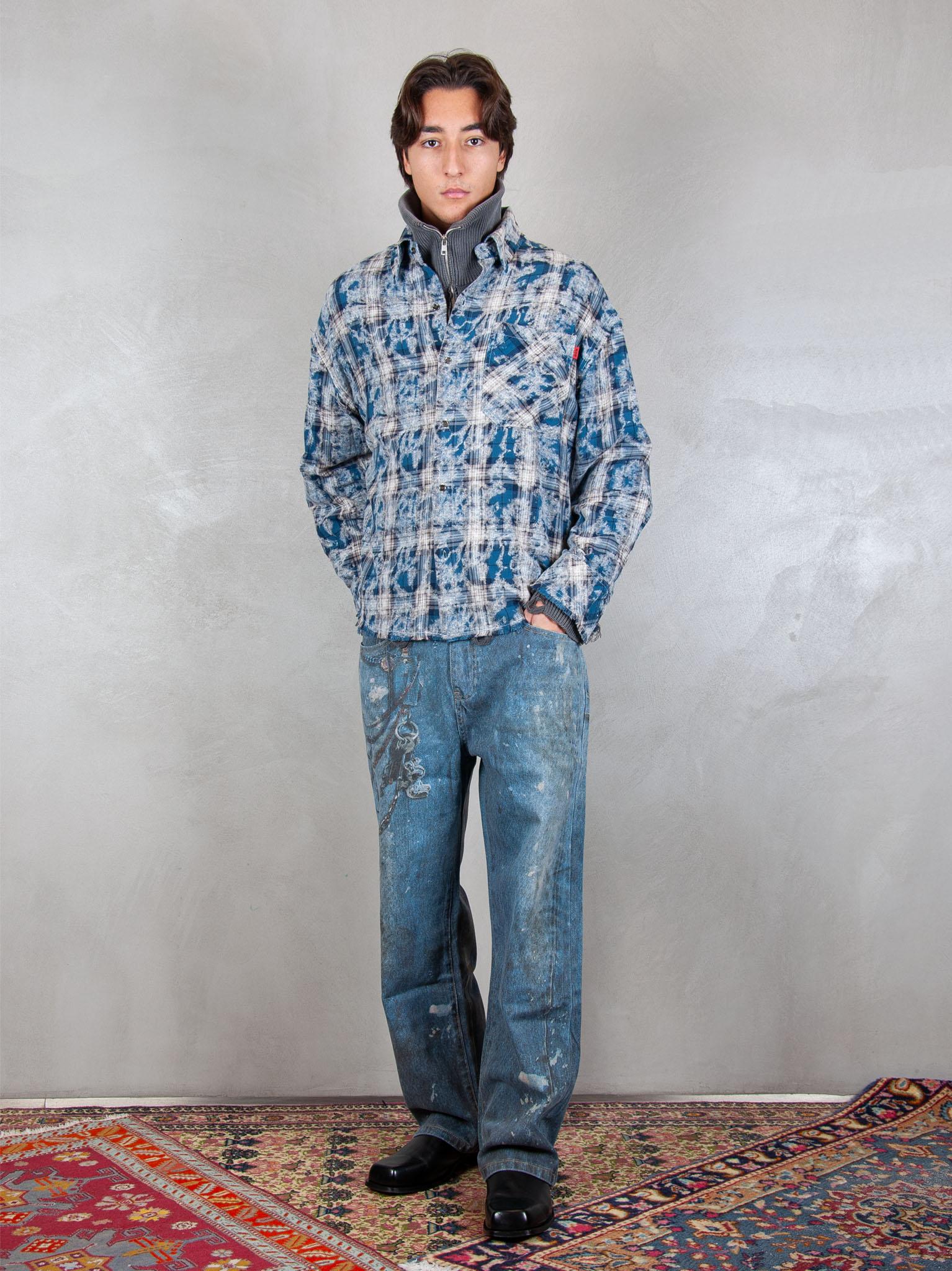 Hyper Acid Shirt HYPER ACID SHIRT BLUE GRID Acupuncture