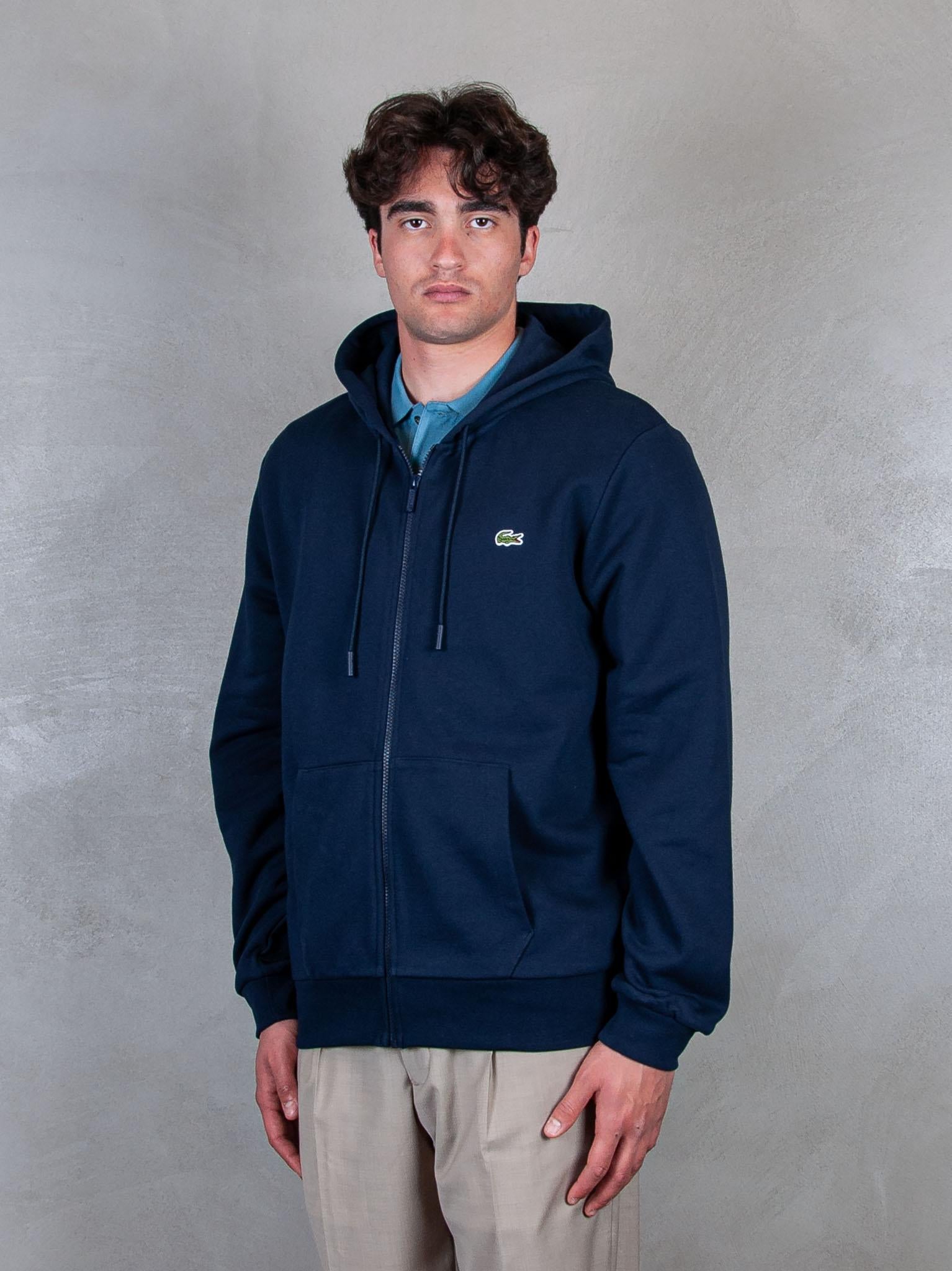 Felpa Cappuccio Zip SH9809 166 Lacoste