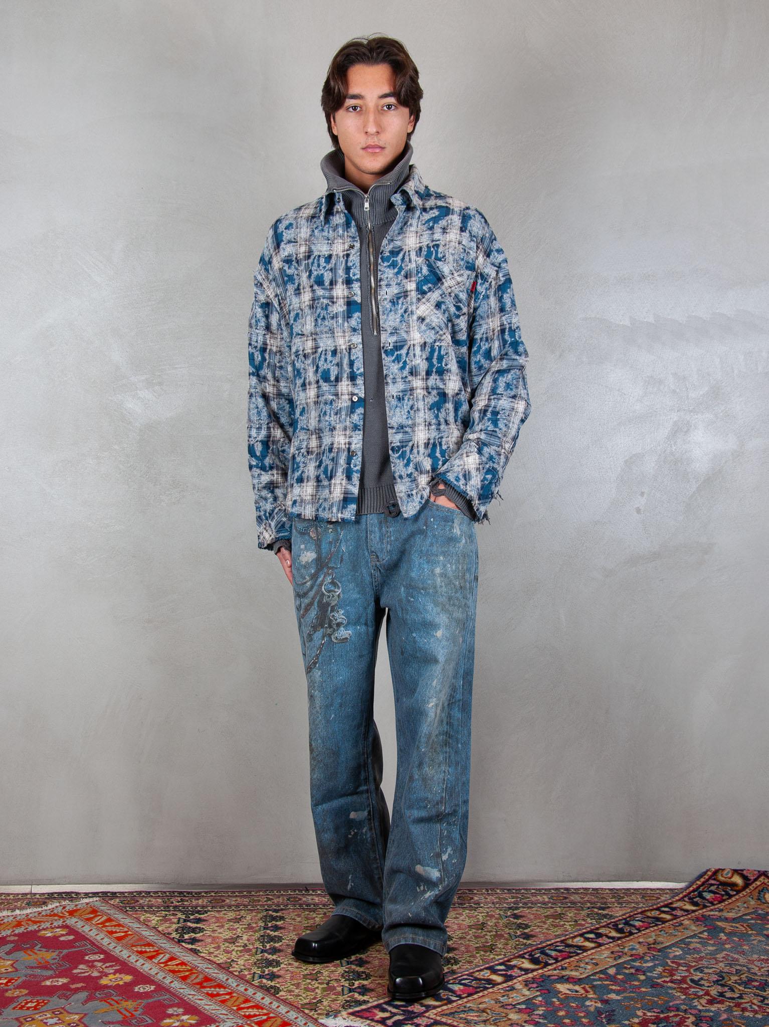 Hyper Acid Shirt HYPER ACID SHIRT BLUE GRID Acupuncture