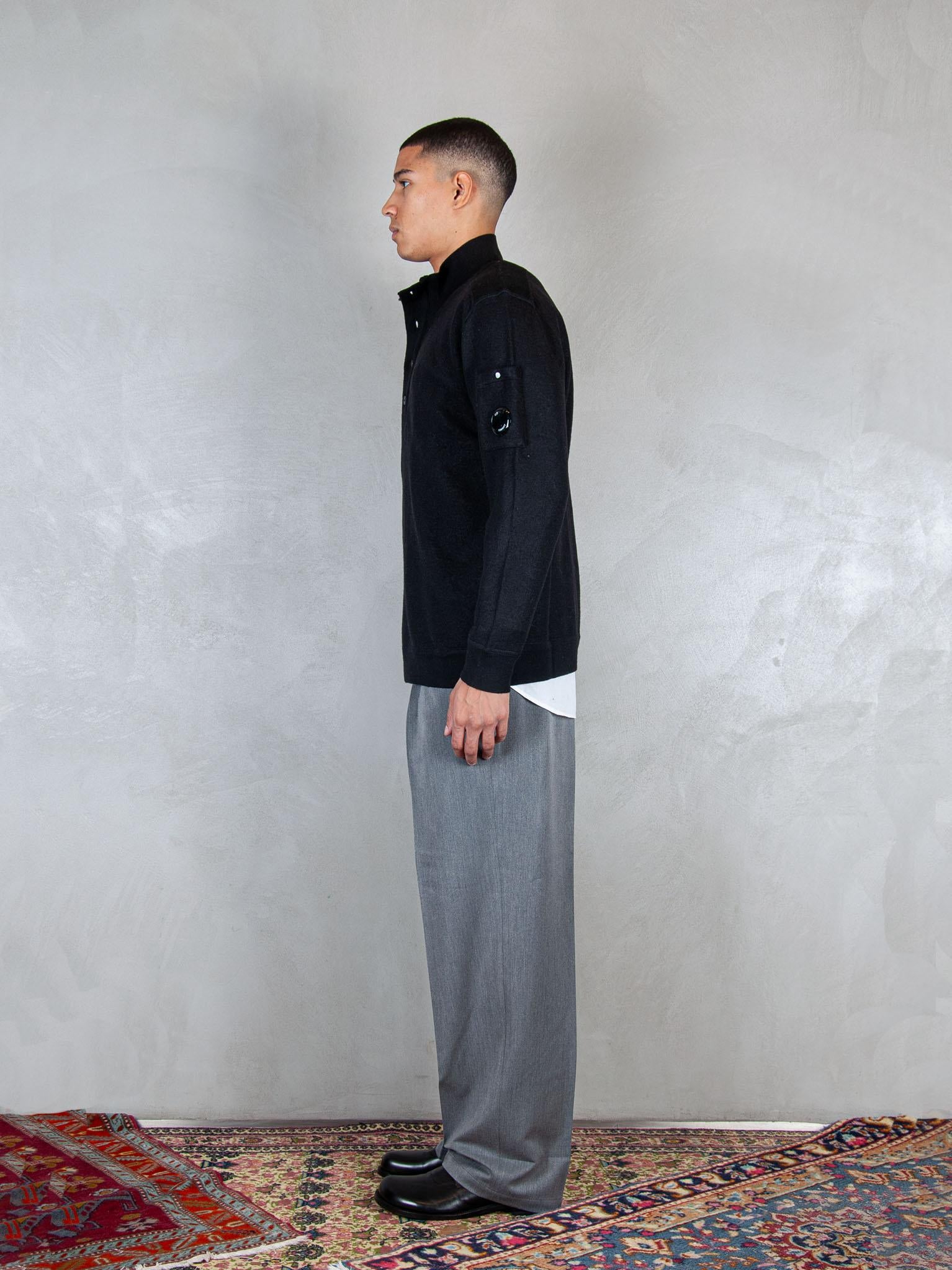 Wool Felted polo KN199A-110468A 999 C.P. company