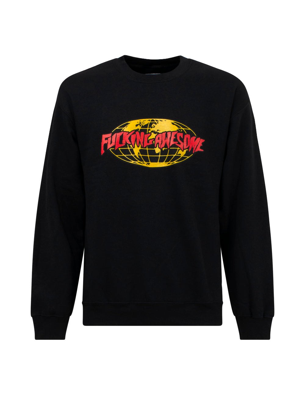 Fucking Awesome FA WORLD LOGO CREWNECKBLK