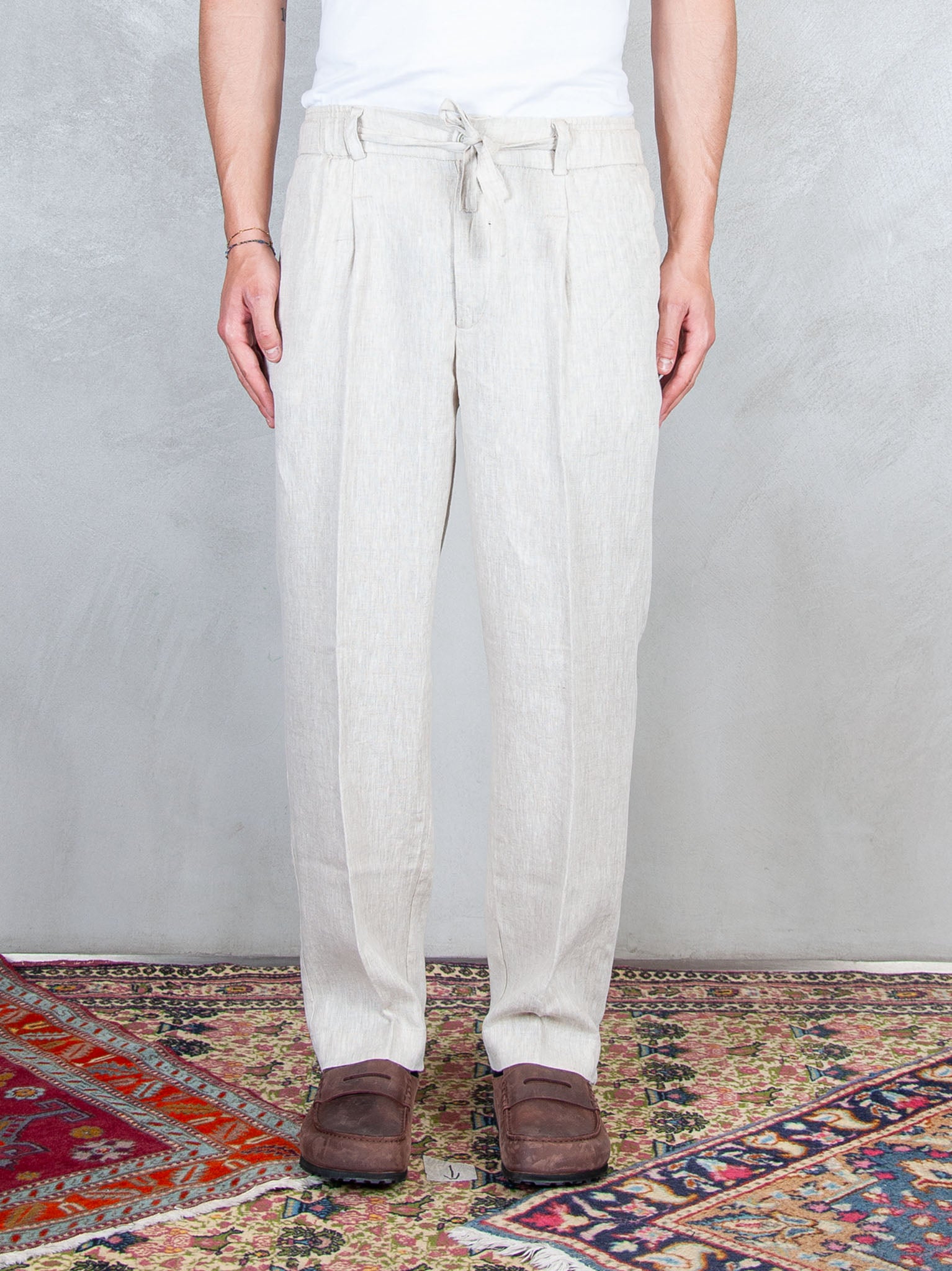 Seinse Pantaloni Coulisse Lino PSE1527 BEIGE Seinse 