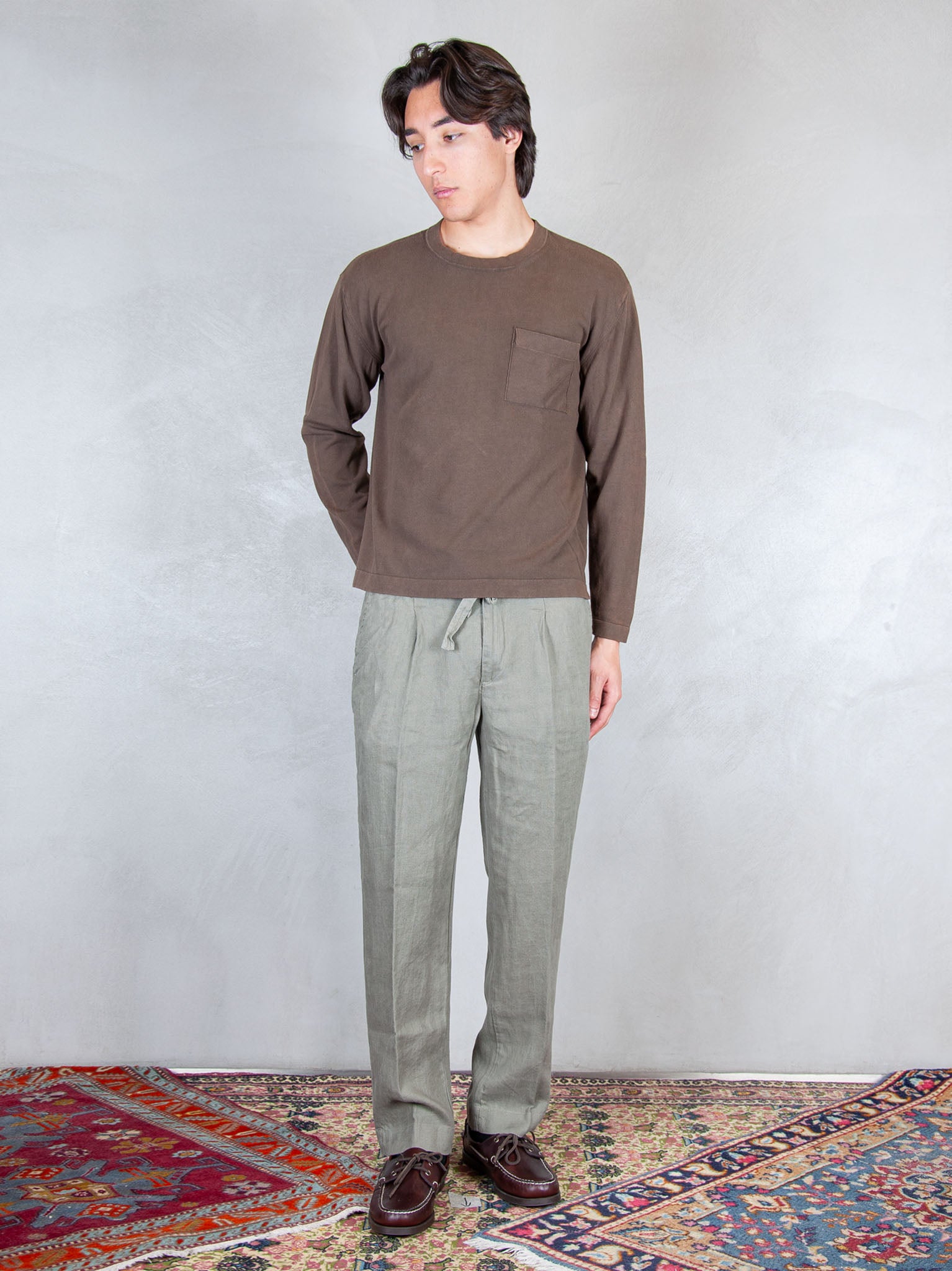 Seinse Pantaloni Coulisse Lino PSE1527 MILITARE Seinse 