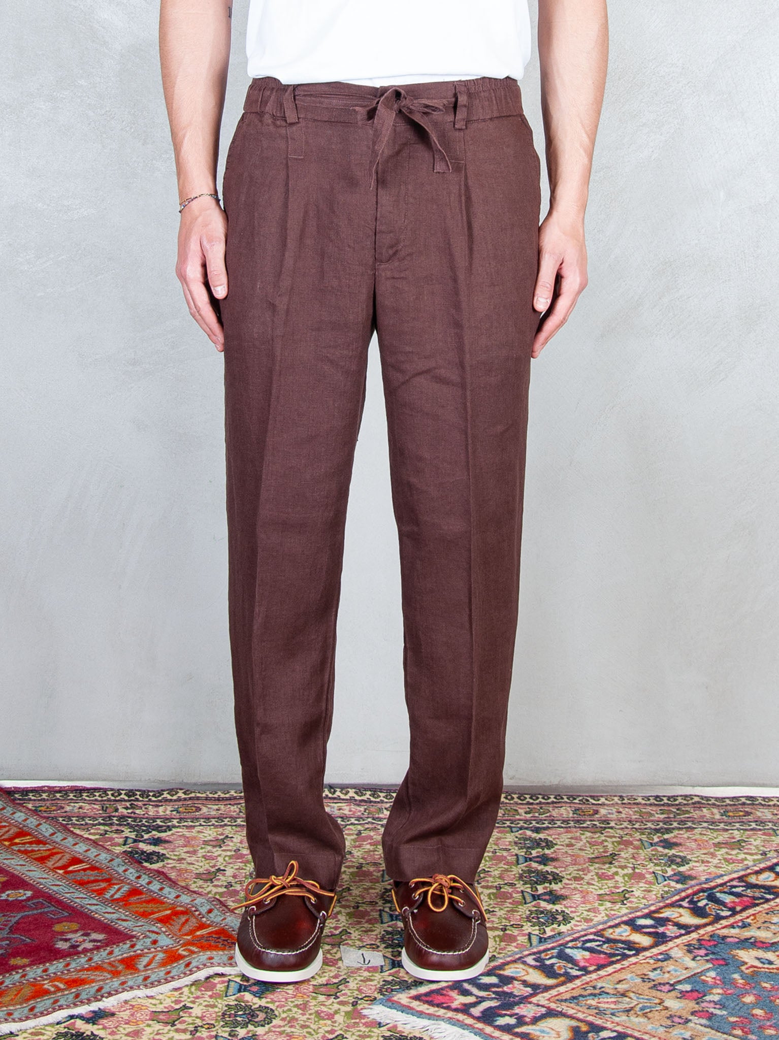 Seinse Pantaloni Coulisse Lino PSE1527 MOKA Seinse 