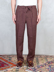 Seinse Pantaloni <BR/>Coulisse Lino PSE1527 MOKA Seinse 