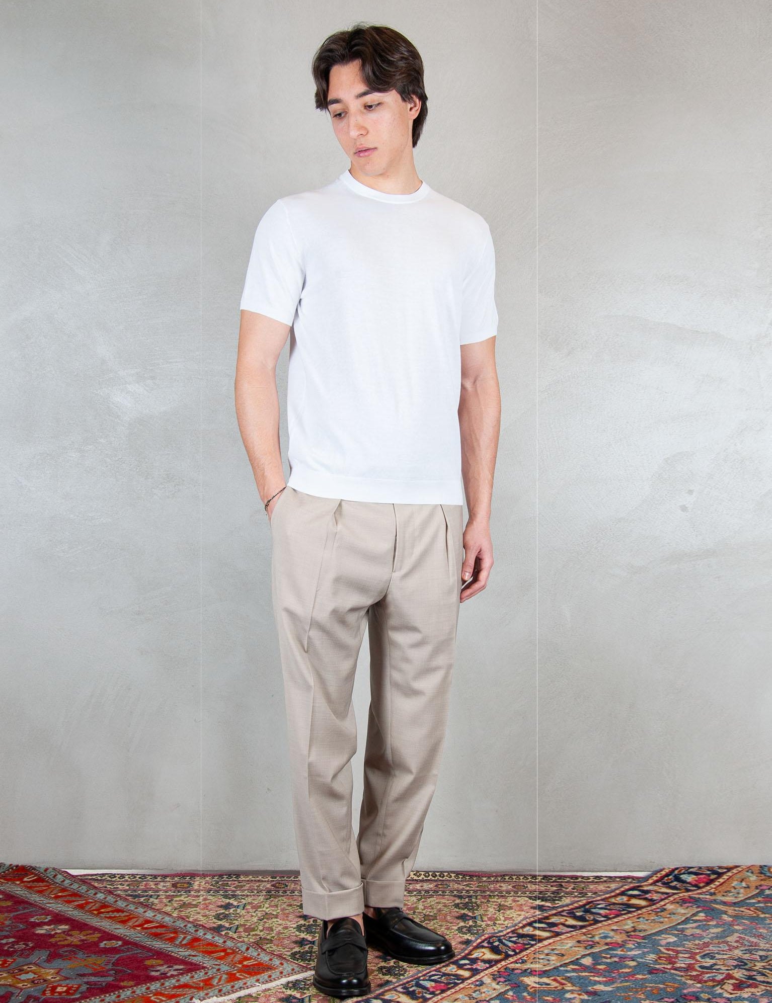 >Tshirt Cotone Crepe DK17003 BIANCO Raphael - Dkt 