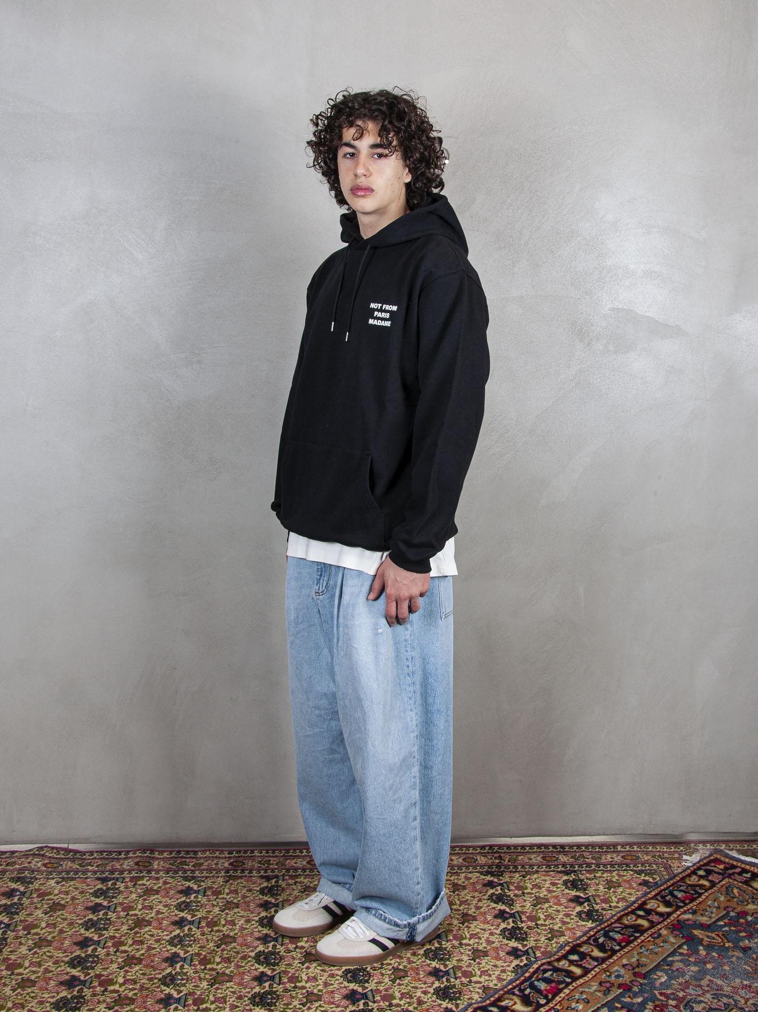 Le Hoodie Slogan HO162-CO127 BL Drôle De Monsieur 