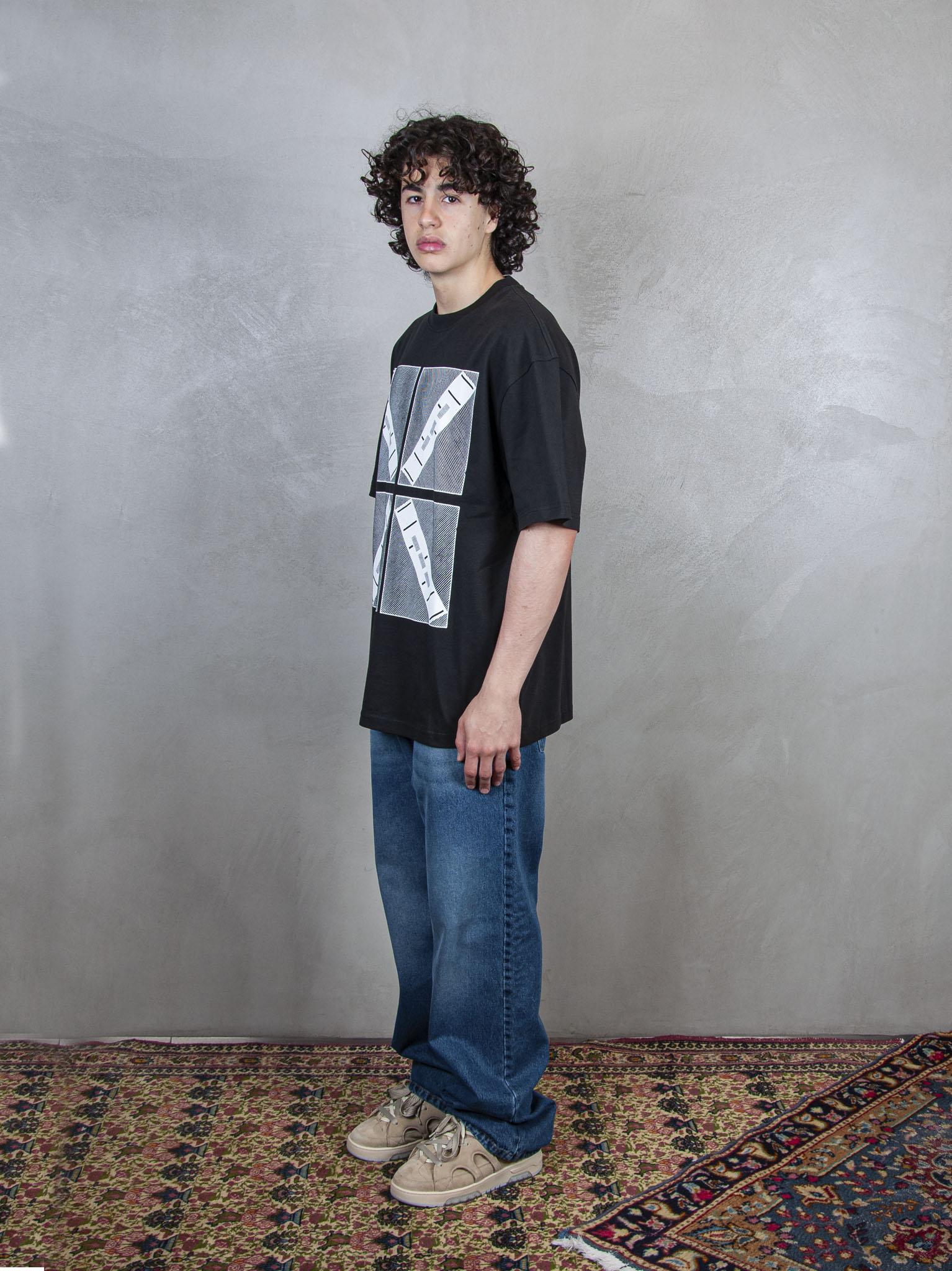 TTT T-Shirt 4 Boxes Cross tee TS011 BLACK TTT 