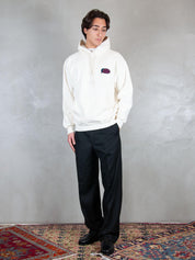 Parra Felpa <BR/>Circled Script Logo hooded 54430 OFF WHITE Parra 