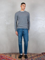 Luigi Gentile Maglia <BR/>Girocollo Treccia LG1202 04 Luigi Gentile 