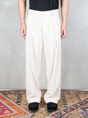 I'M Brian <BR/>Pantalone Loose 2 pinces PA3680 PANNA I'm Brian 