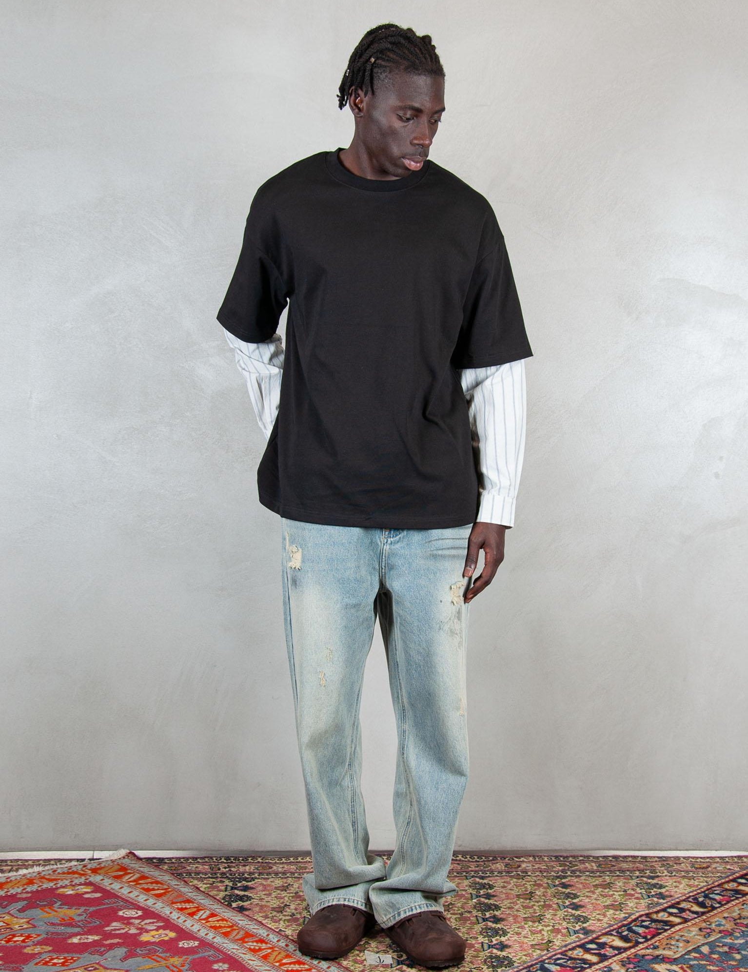 >Layered Long T1 LAYERED LONG T2 WASHED BLACK Acupuncture 