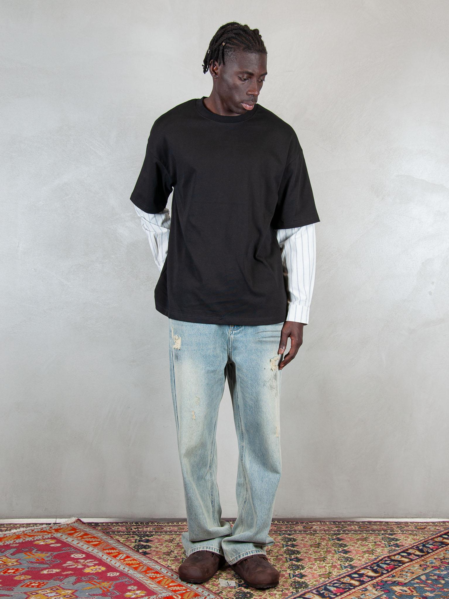 Acupuncture T-shirt Layered Long T1 LAYERED LONG T2 WASHED BLACK Acupuncture 