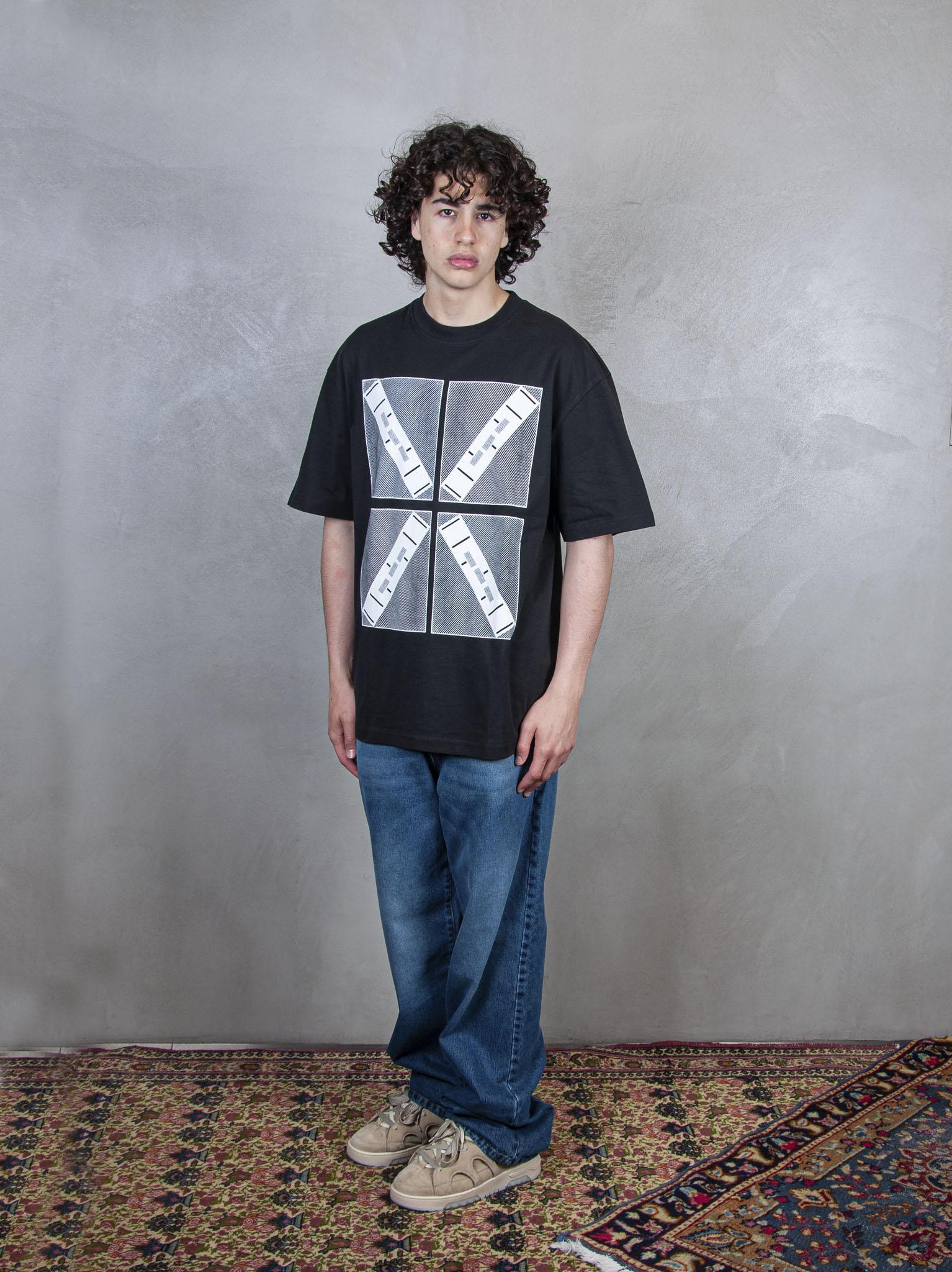 TTT T-Shirt 4 Boxes Cross tee TS011 BLACK TTT 