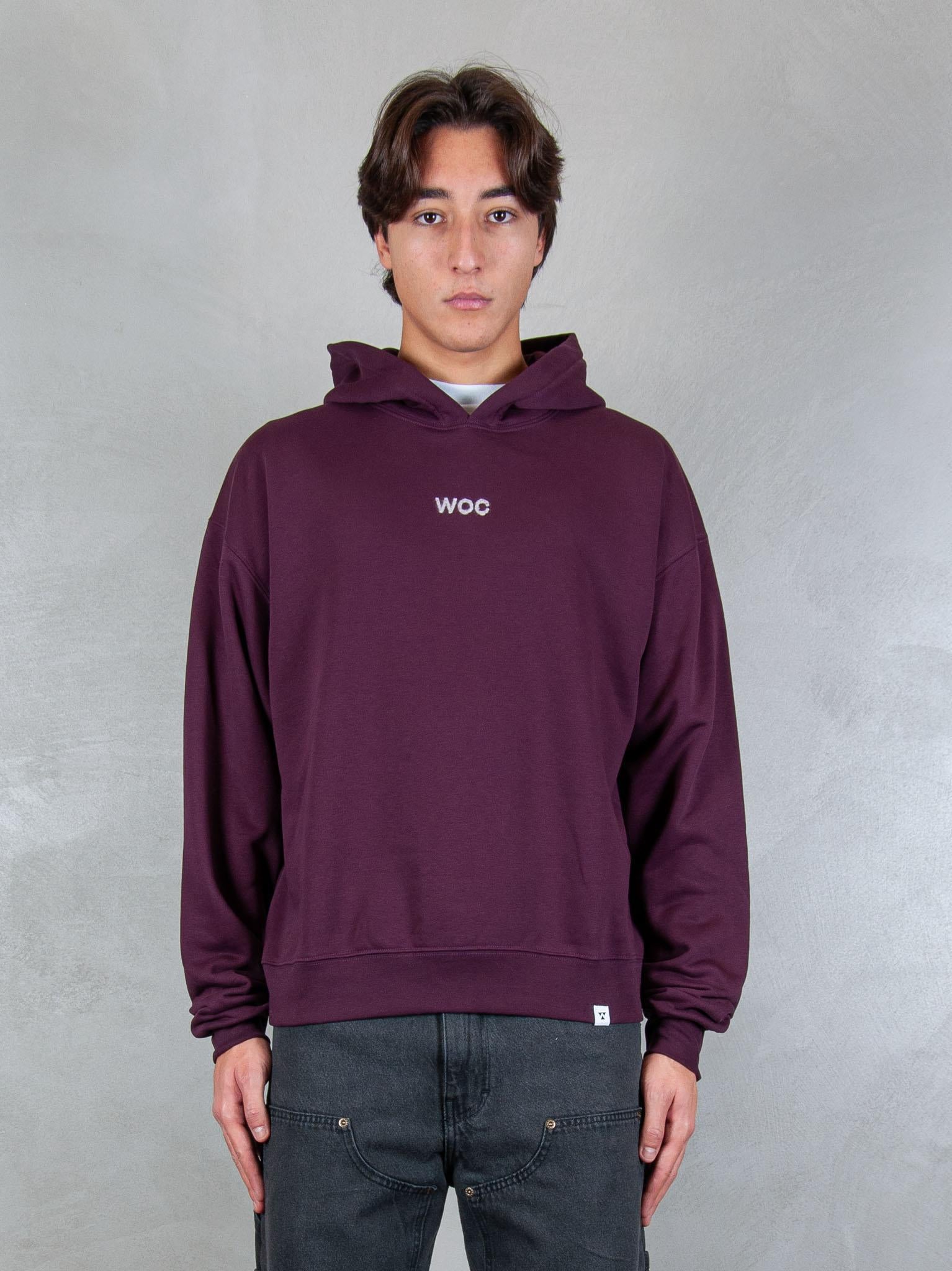 Woc felpa Phoenix hoodie SW037FL VINO WOC 