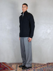 Diana Studio <BR/>Maglia half zip costa inglese DW24M070050 300 Diana Studio 