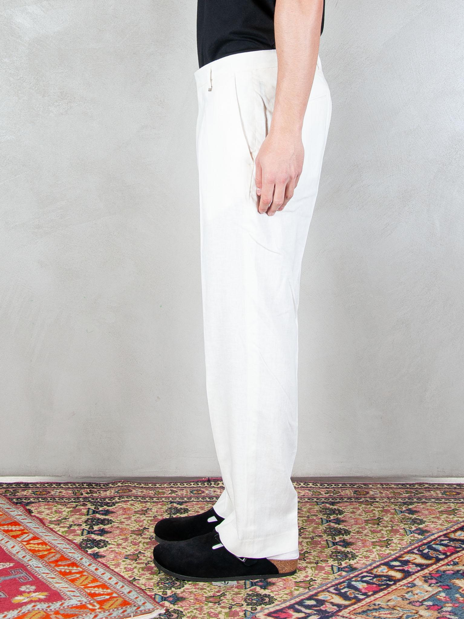 I'M Brian Pantalone Regular Lino PA3703 BIANCO I'm Brian 