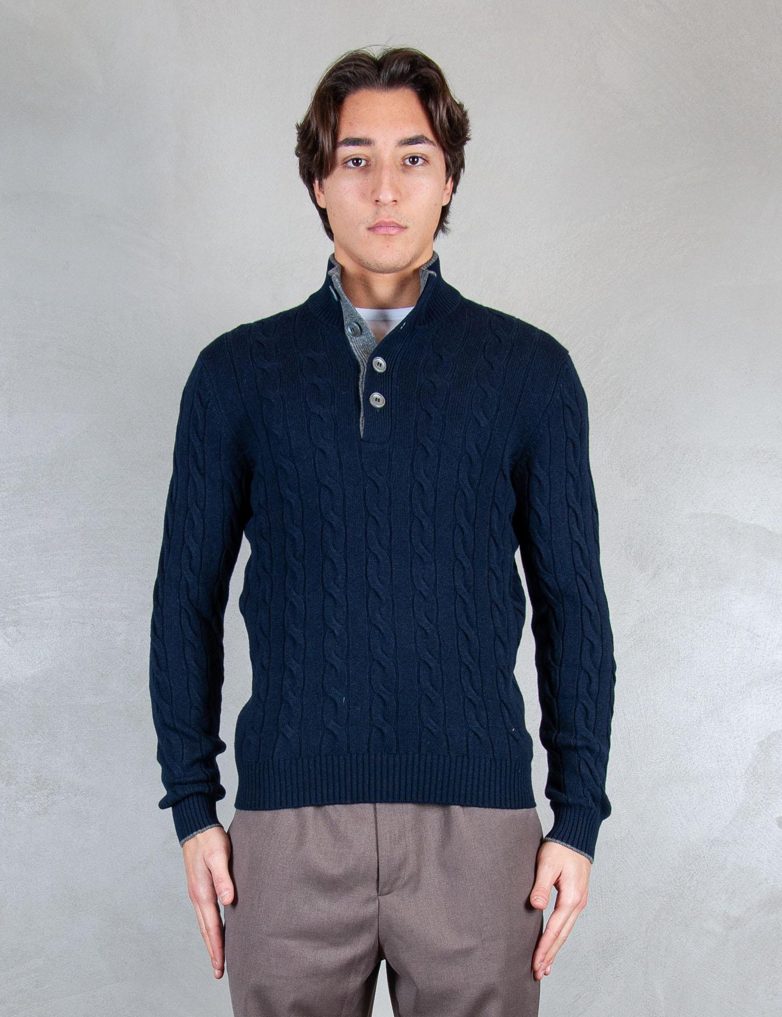 >Lupetto bottoni treccia 23151-19672 598 Raphael - Grnsas 