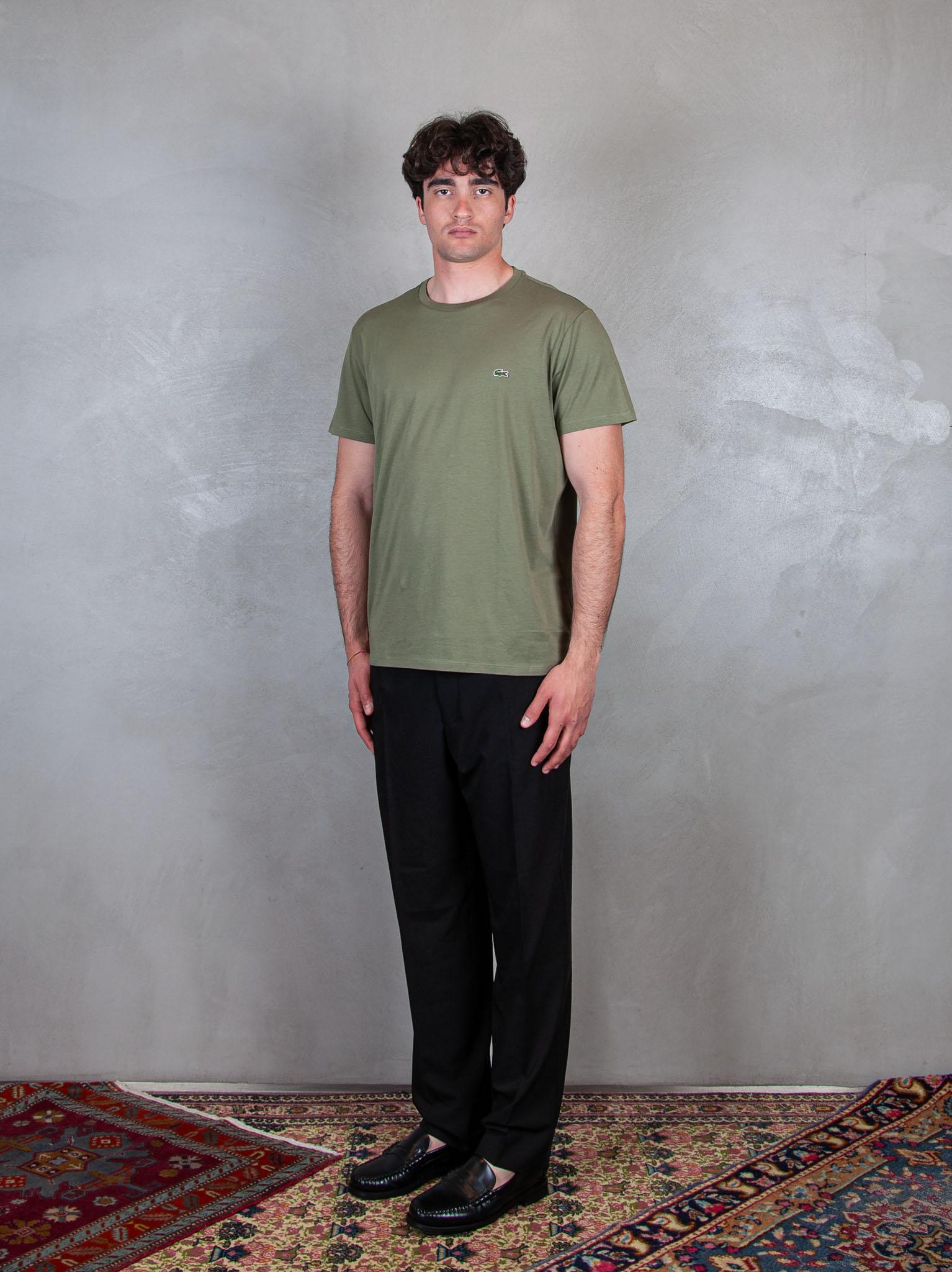 T-Shirt in cotone Pima TH6709 BMY Lacoste 