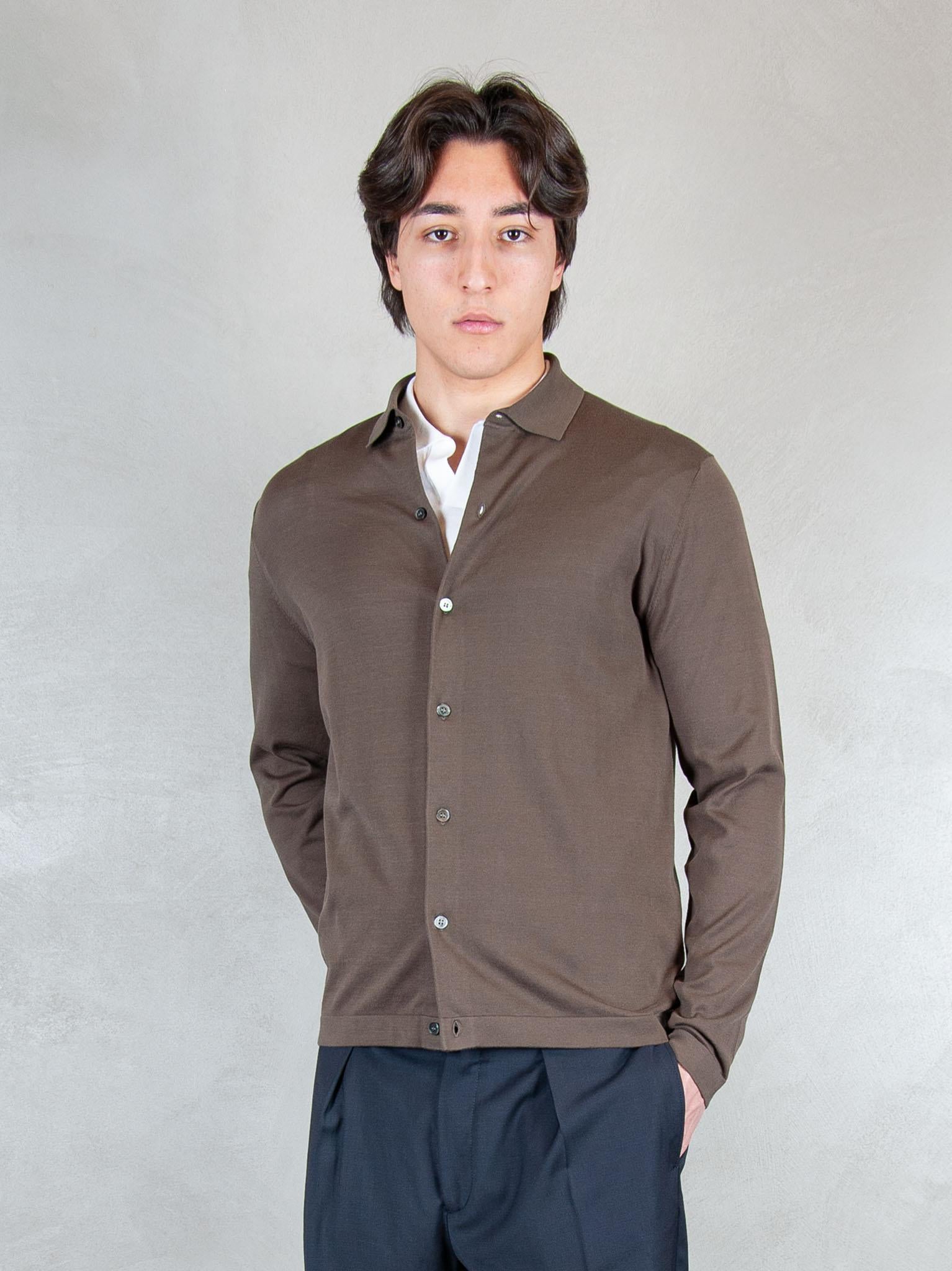 Raphael1966 Maglia Camicia Cotone Egiziano DK17039 MORO Raphael - Dkt 