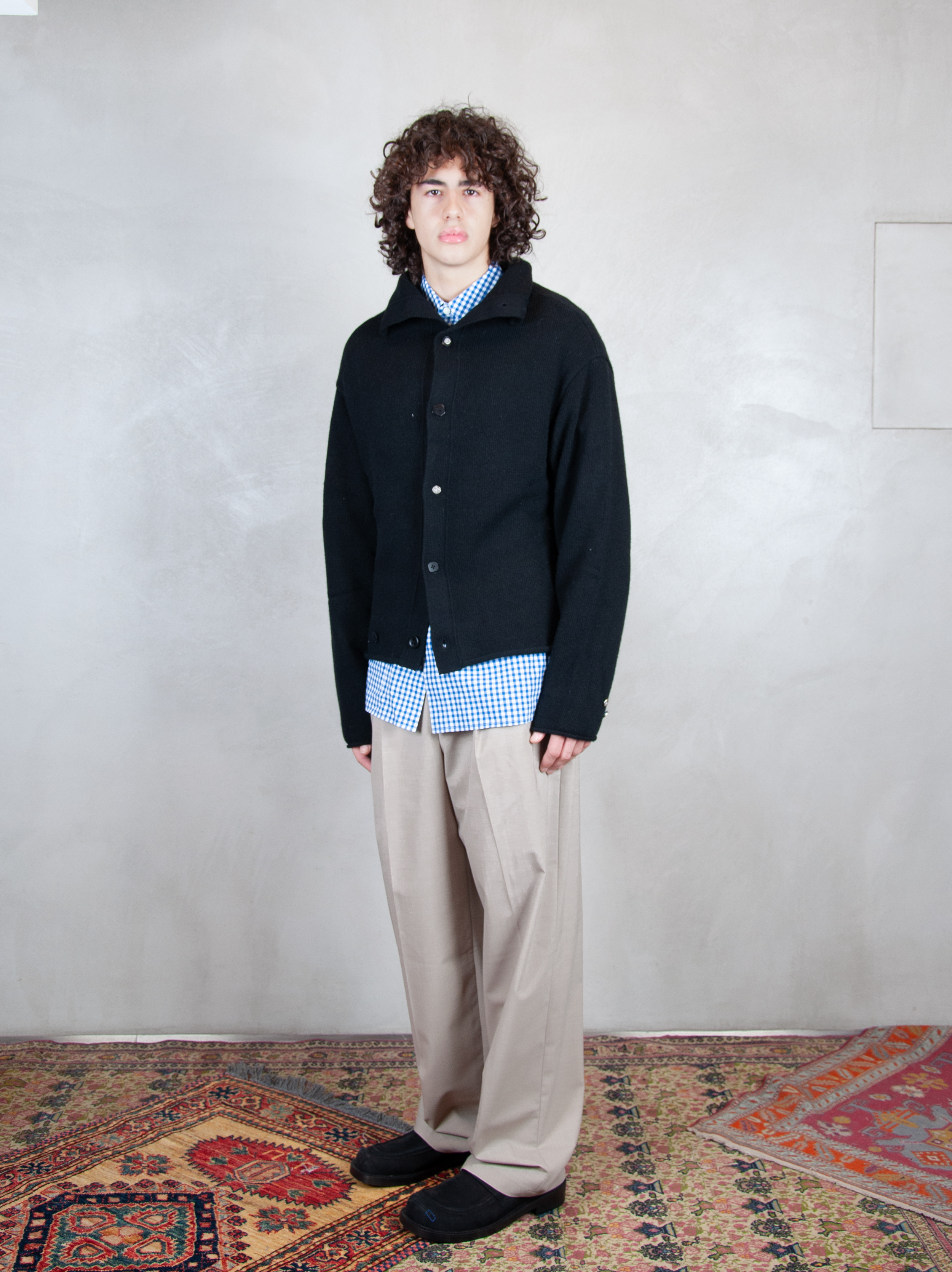 Ader Error Maglia Turtleneck Cardigan BN01FWKT0703 BK-NOIR Ader Error 