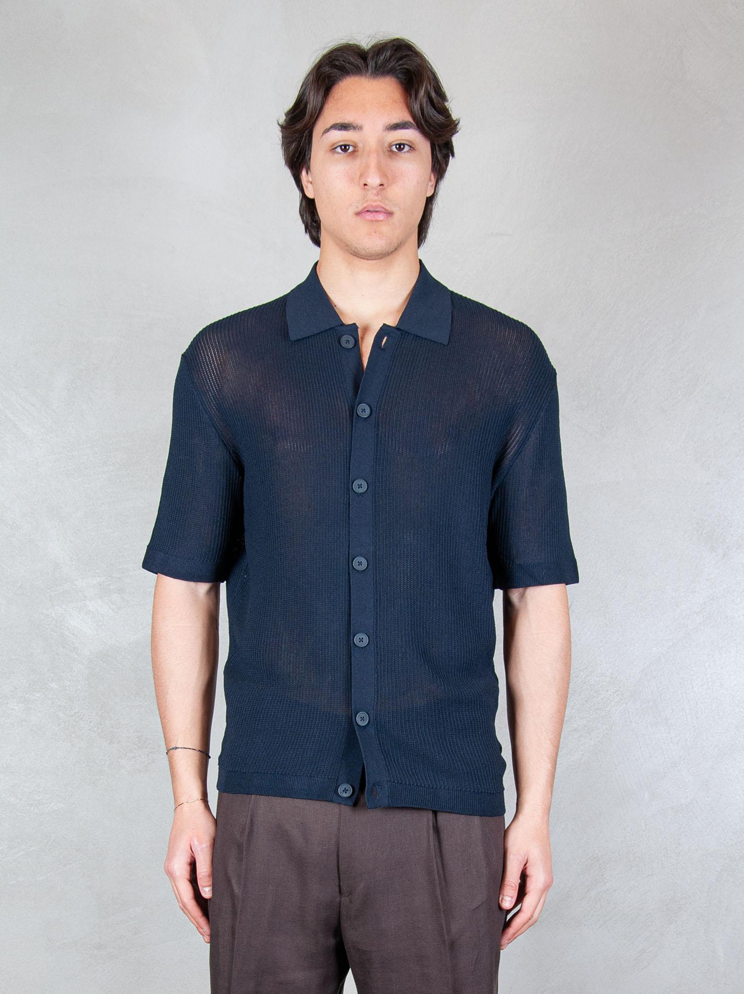 Seinse Maglia Camicia Traforata ME3204 BLUE NAVY Seinse 
