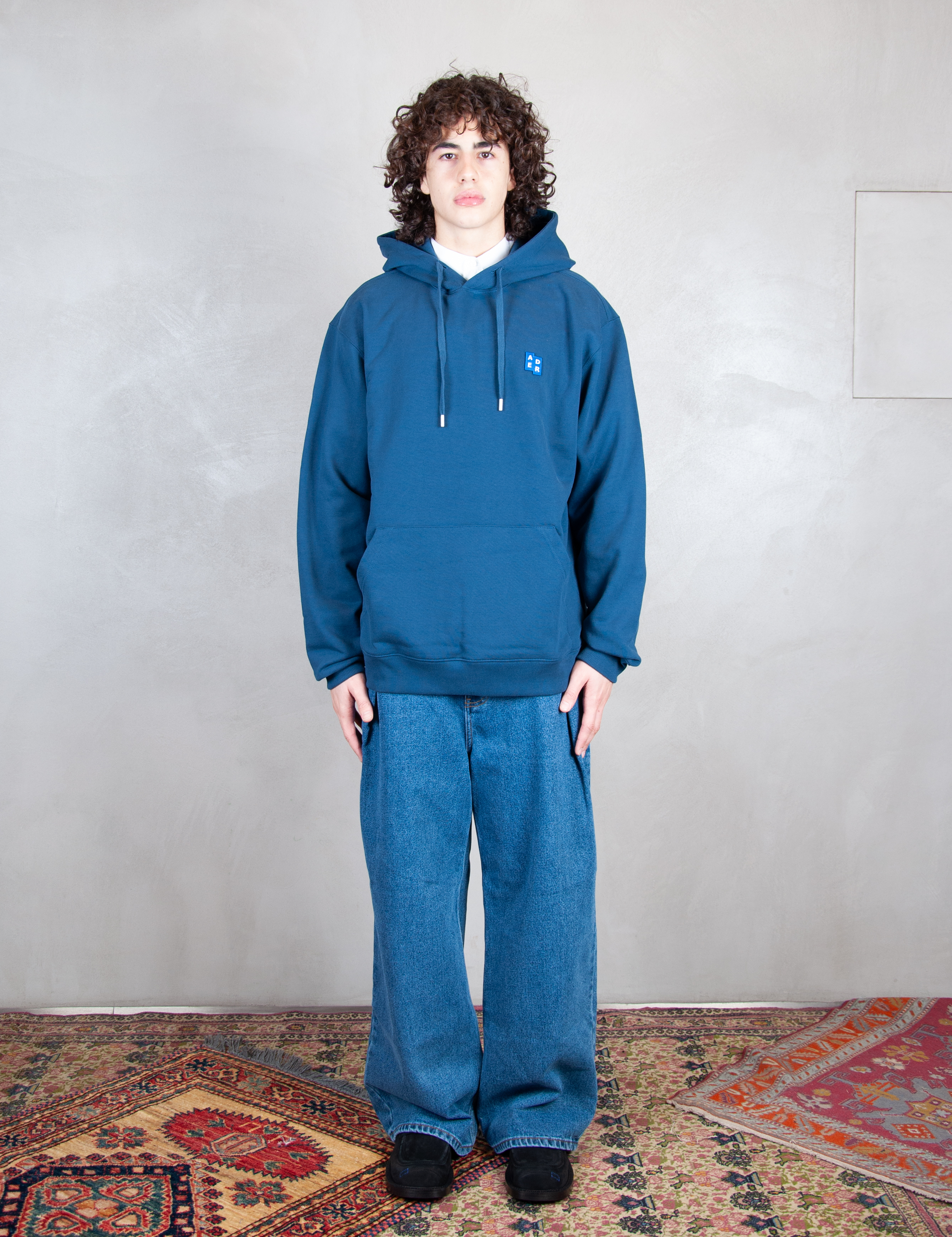 >Semi Oversized Hoodie BMSGFYHD0101 NV-NAVY Ader Error 
