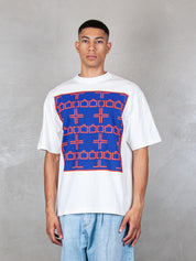 TTT T-Shirt <BR/>Dashed Line tee 13TS003 WHITE TTT 