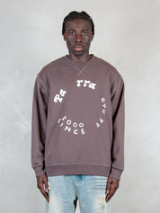 Parra Felpa <BR/>Gasoline crew 55236 BROWN Parra 
