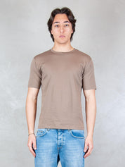 Seinse Tshirt <BR/>Doppio Collo Taglio Vivo TE3304 FANGO Seinse 