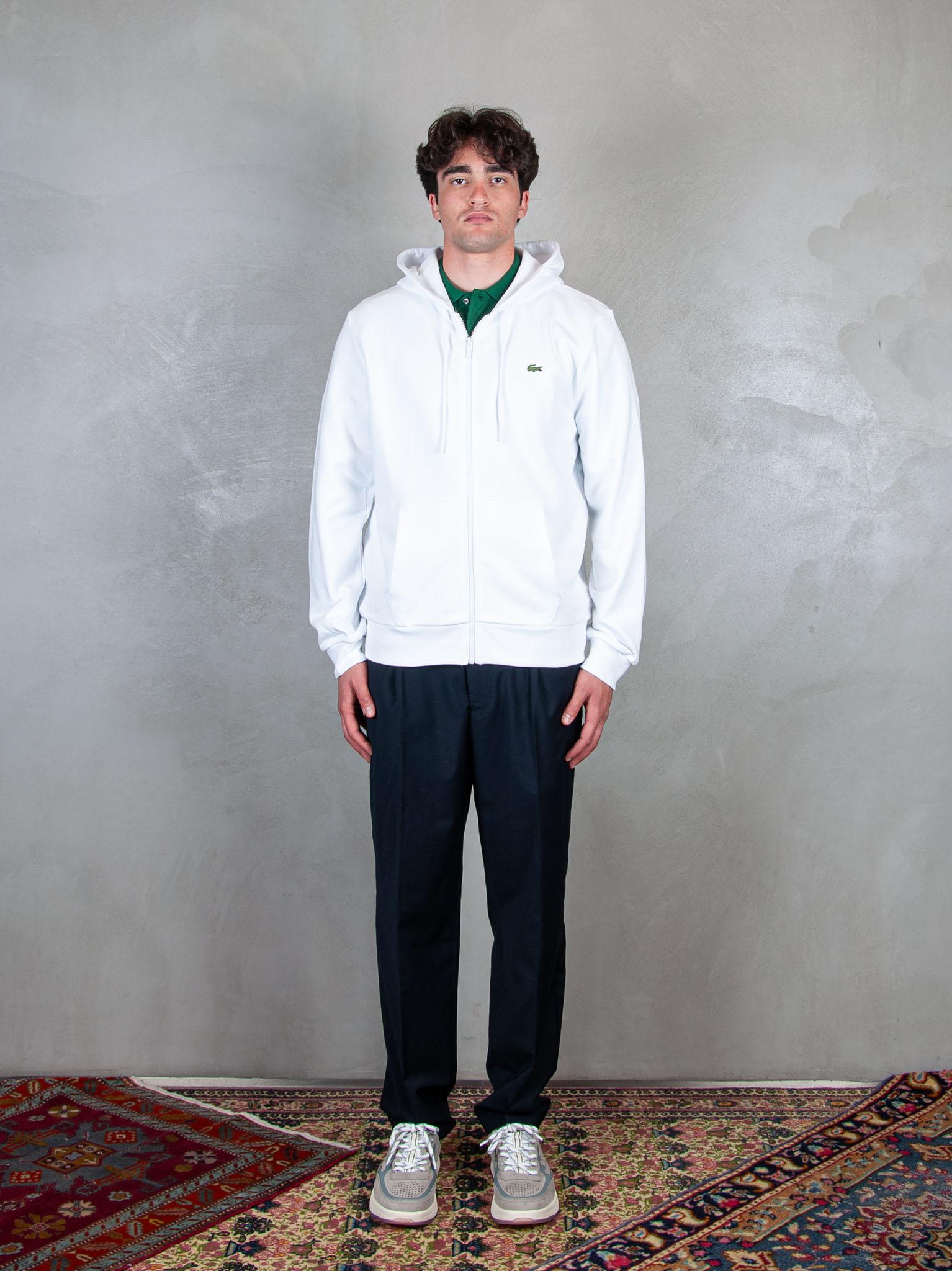 Lacoste Felpa cappuccio con zip SH9809 001 Lacoste 