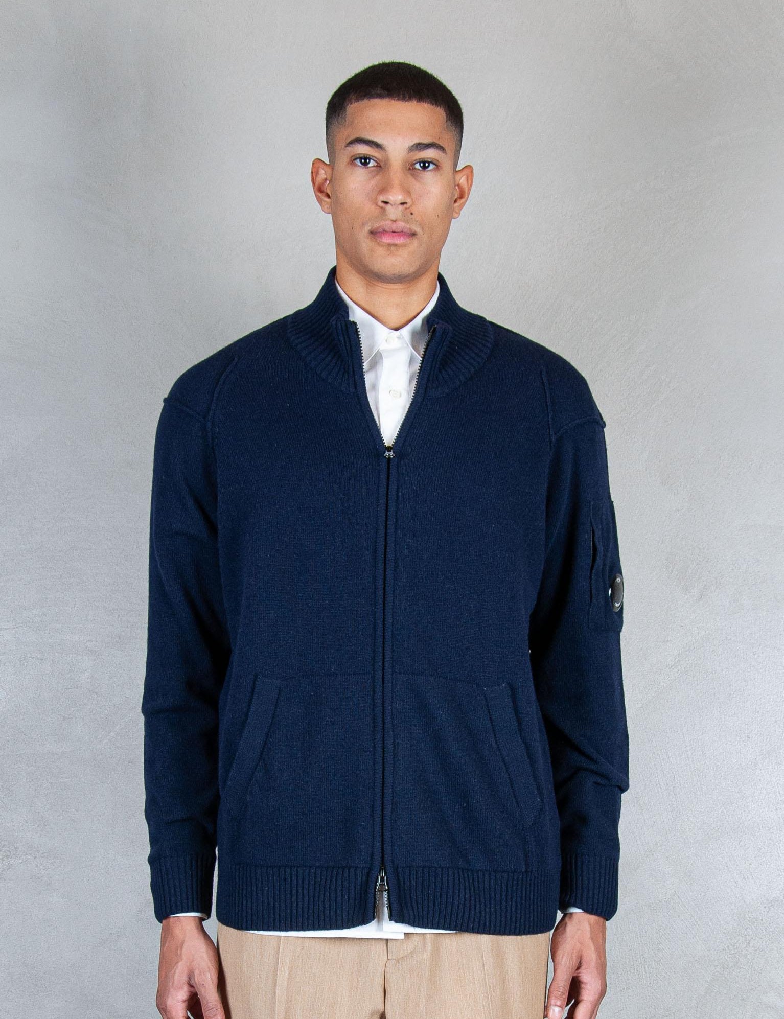 >Lambswool zip KN708A-110149A 888 C.P. company 