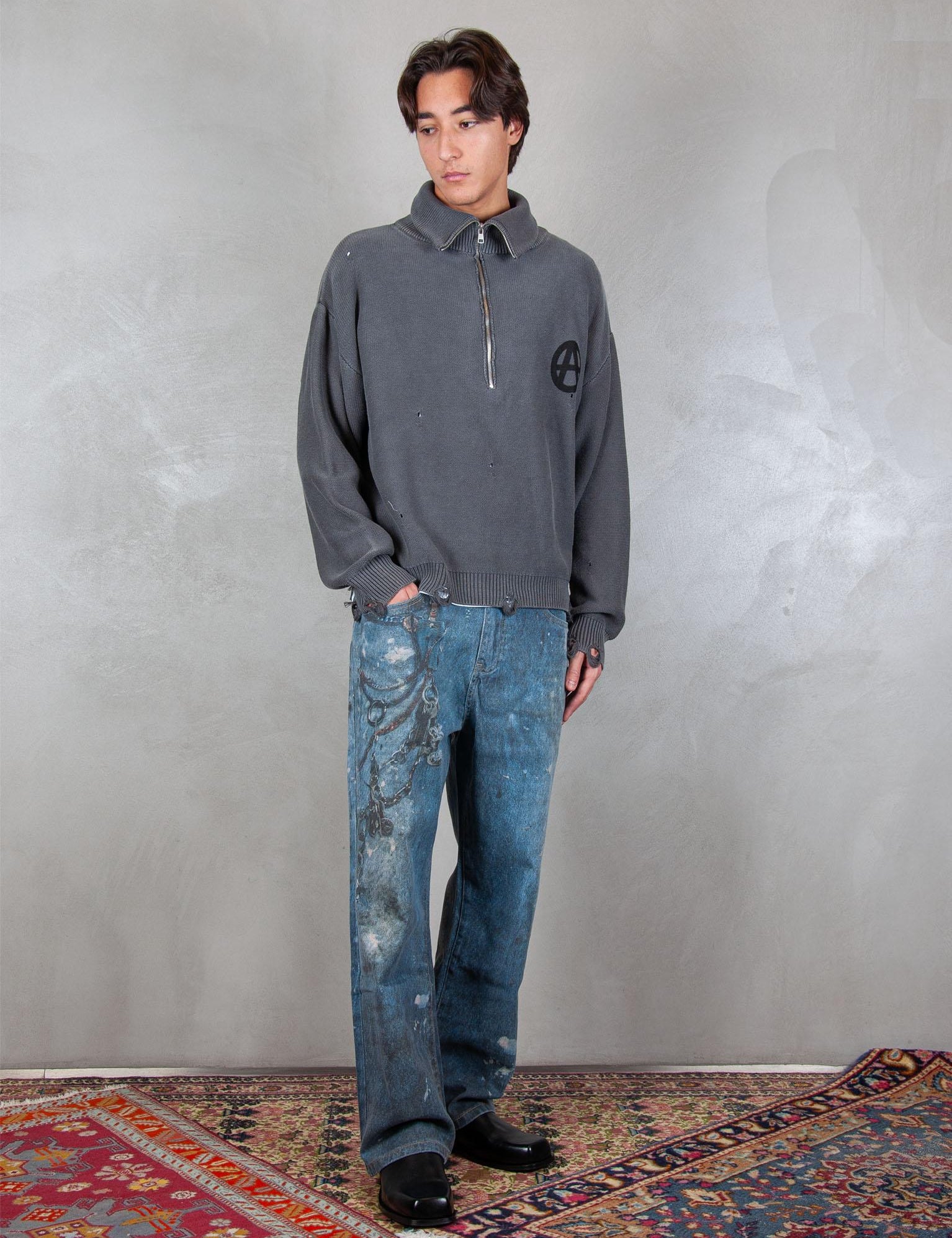 Anarchy Sweater ANARCHY SWEATER GREY Acupuncture 