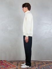 Lacoste <BR/>Maglione half zip a coste in lana cardata AH3134 XFJ Lacoste 