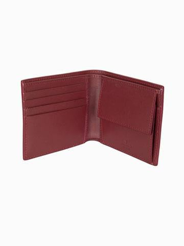 Gallo Portafoglio piccolo con portamonete uomo pelle martellata bordò righe multicolor AP515787 32650 Gallo 