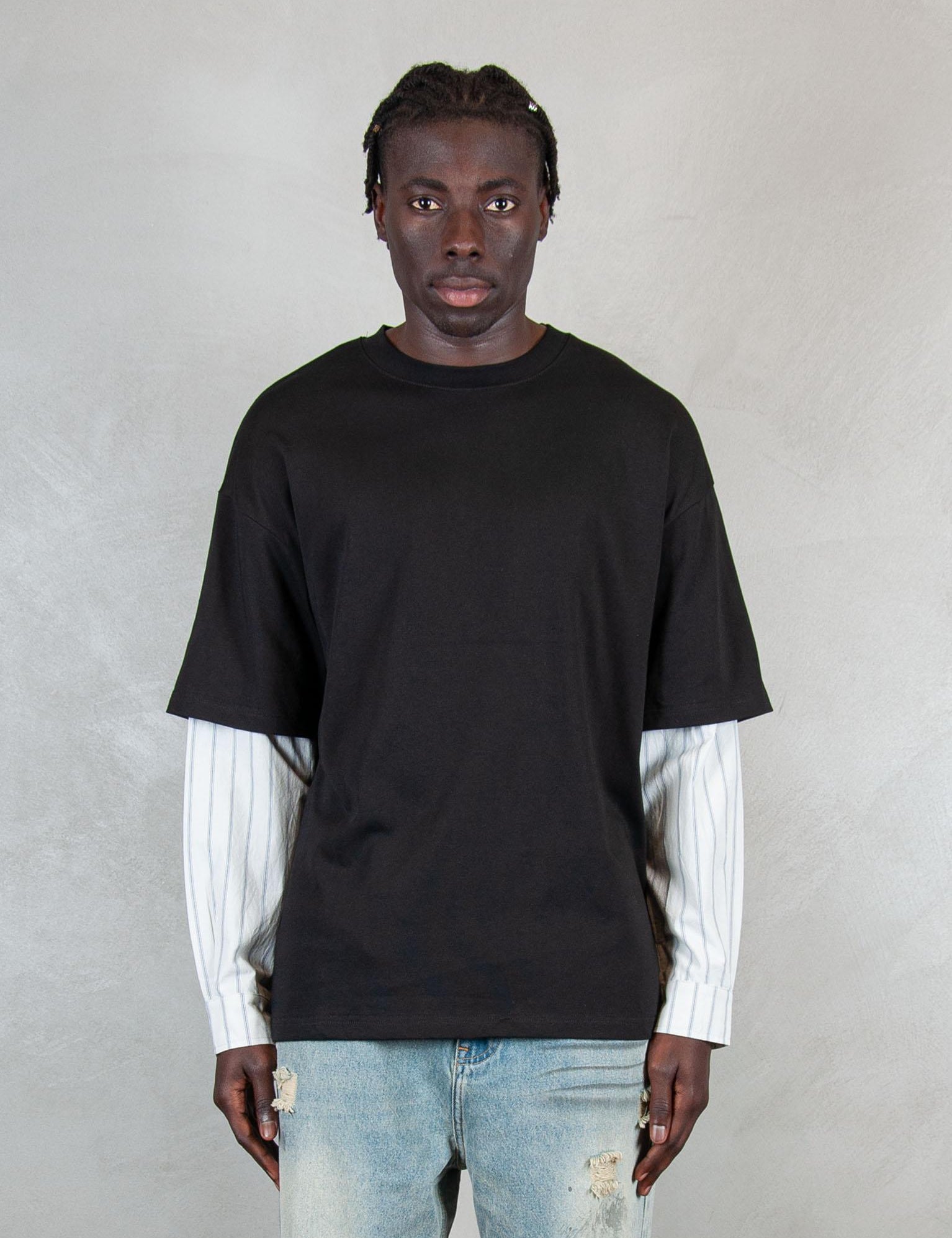 >Layered Long T1 LAYERED LONG T2 WASHED BLACK Acupuncture 