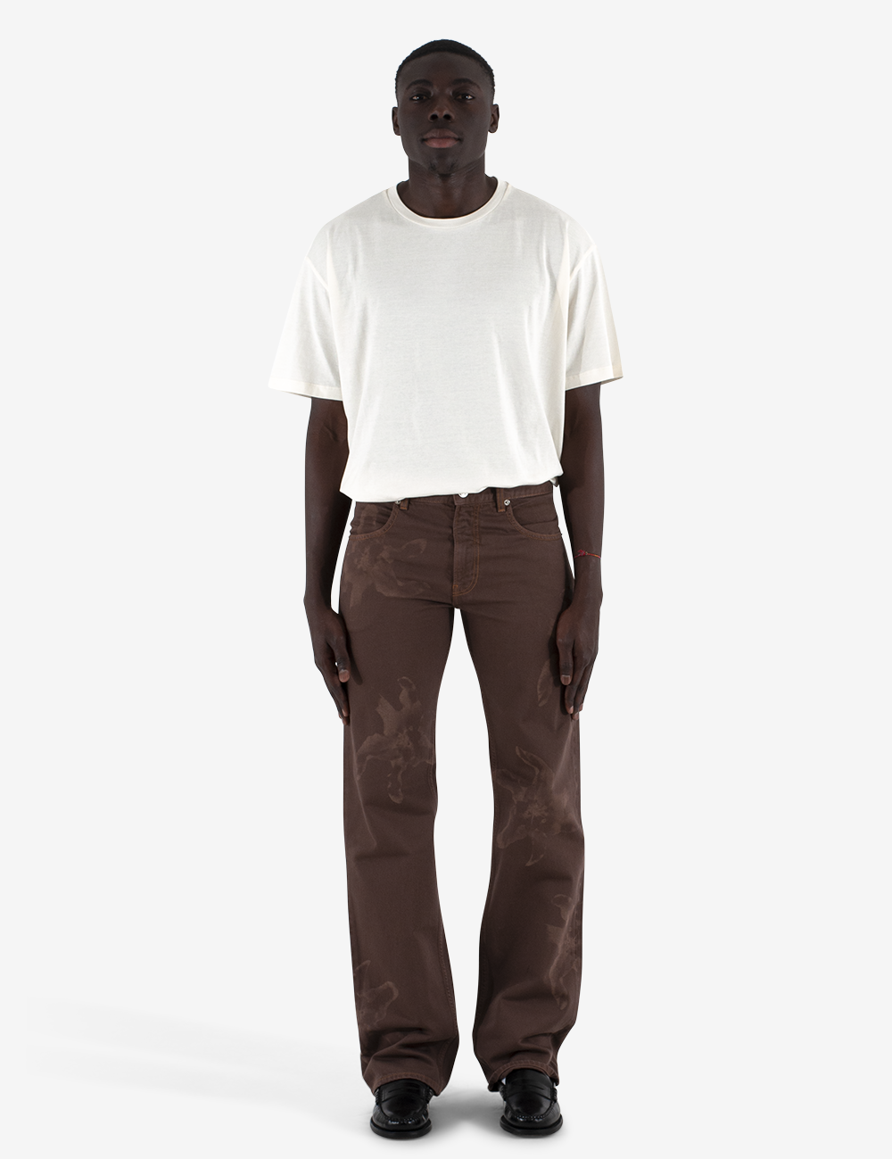 Flower Bootcut Jeans PA66-TW27A24 BRO BLUEMARBLE 