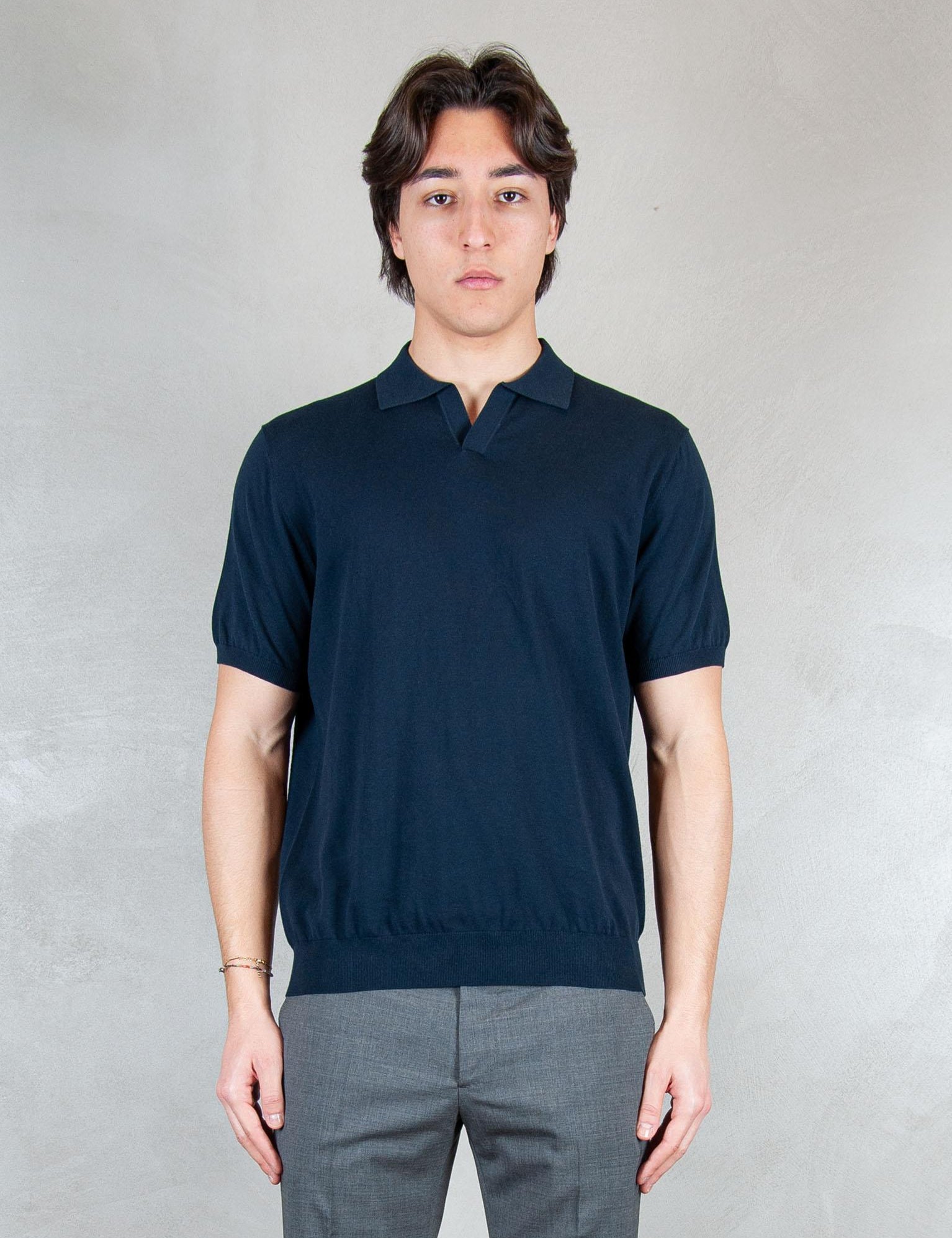 >Polo Capri Cotone Crepe DK17008 BLU NOTTE Raphael - Dkt 