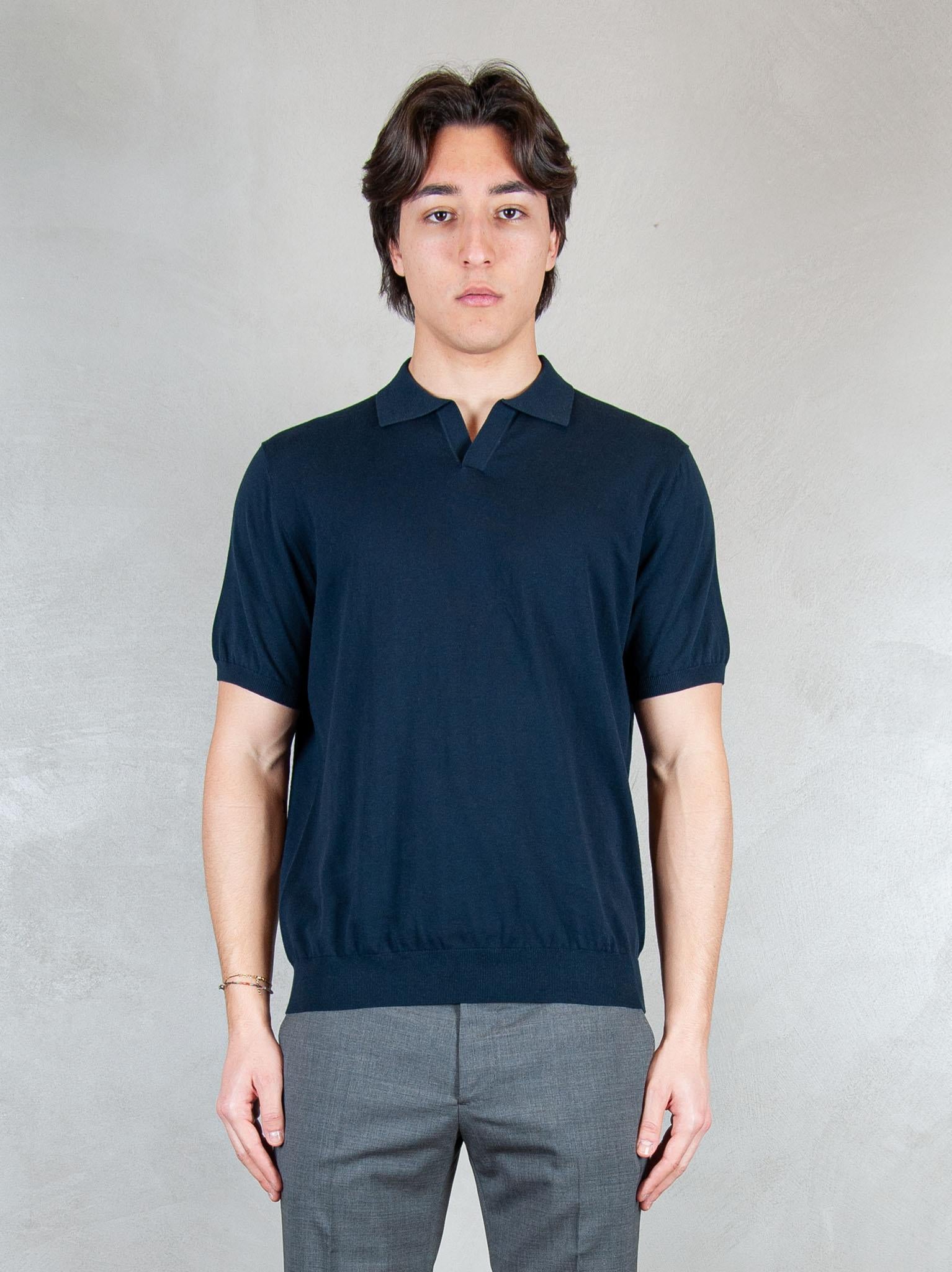 Raphael1966 Maglia Polo Capri Cotone Crepe DK17008 BLU NOTTE Raphael - Dkt 