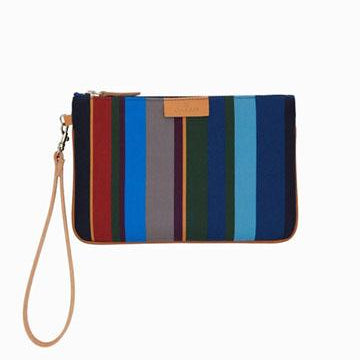 Bustina contemporary unisex blu righe multicolor AP507888 32648 Gallo 