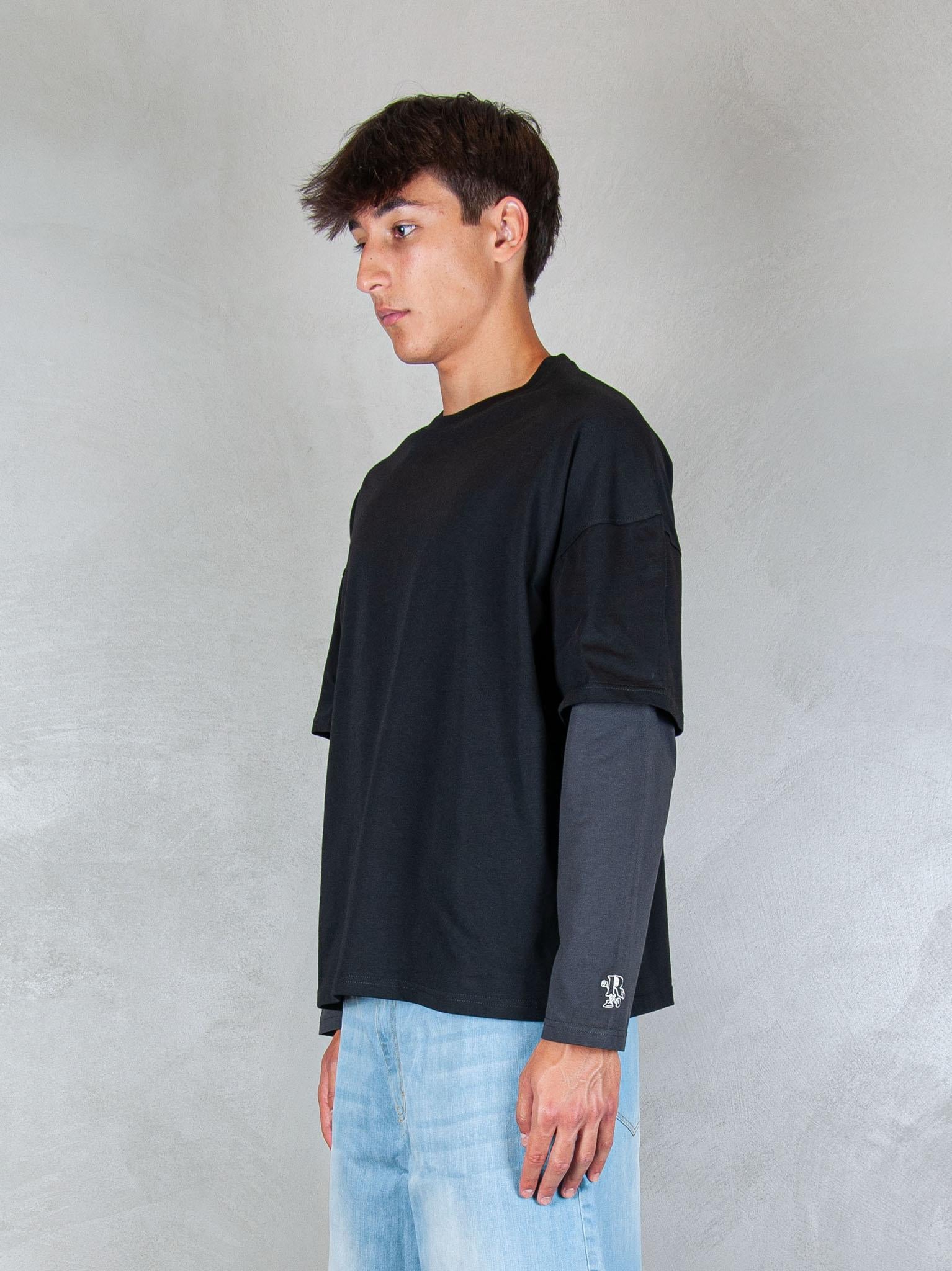 Hi Five T-Shirt Double Sleeve DOUBLE SLEEVE NERO Hi Five 