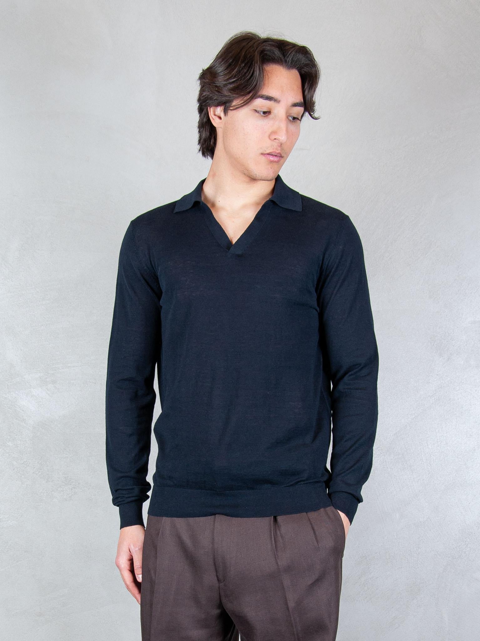 Seinse Maglia Polo Capri Cotone e Seta ME3319 BLUE NAVY Seinse 