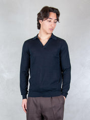 Seinse Maglia <BR/>Polo Capri Cotone e Seta ME3319 BLUE NAVY Seinse 