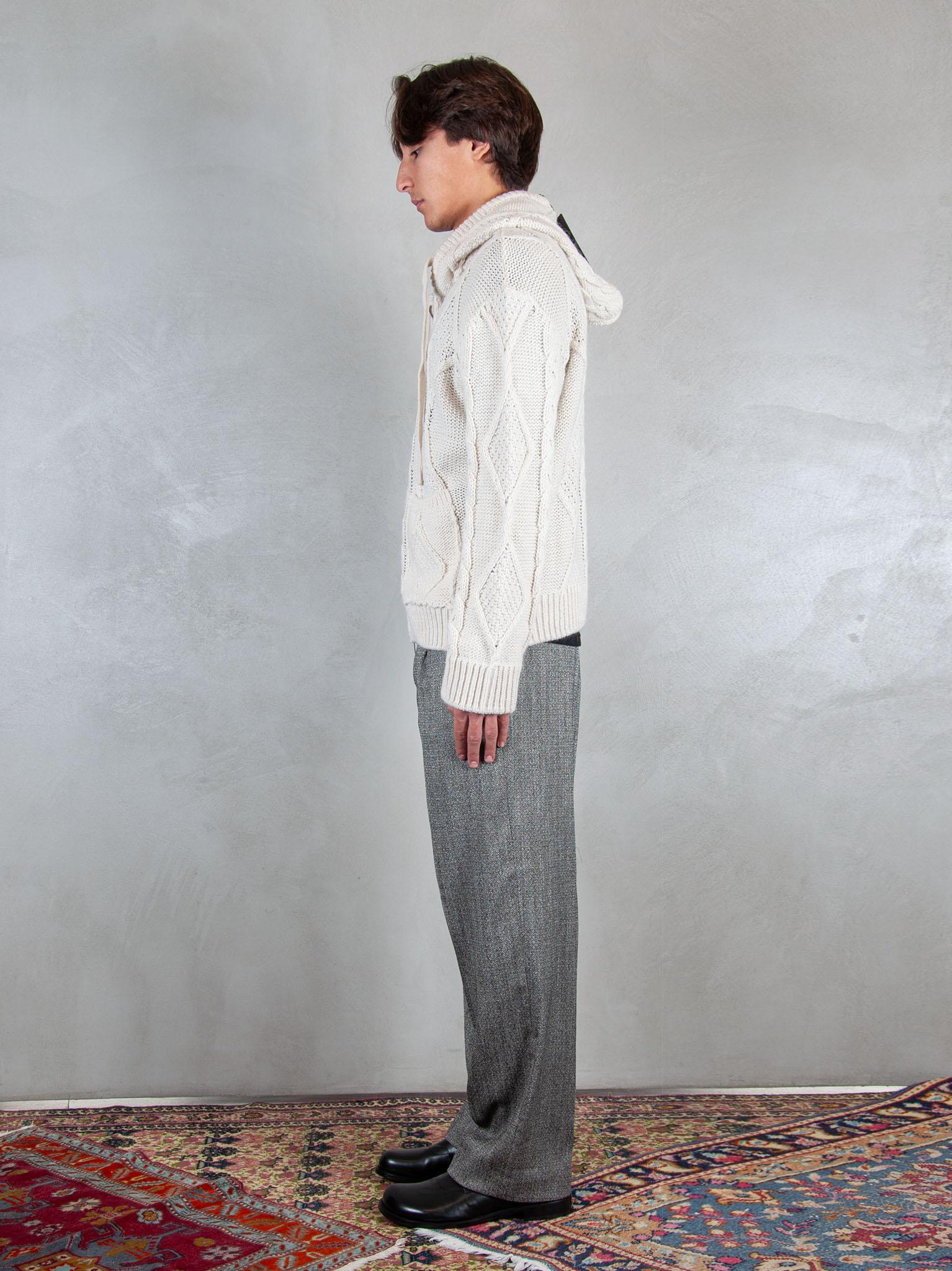 I'M Brian Maglia zip treccia MA3403 PANNA I'm Brain 